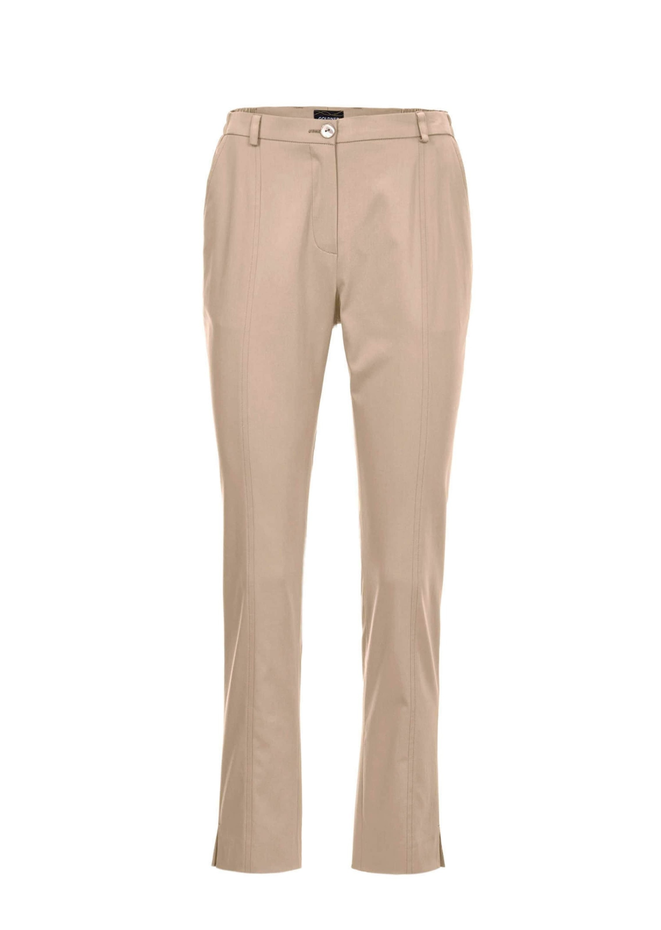 GOLDNER Stoffhose "Sportive Hose Carla aus trageangenehmen Satin" perfekt sitzende und anschmiegsame Passform