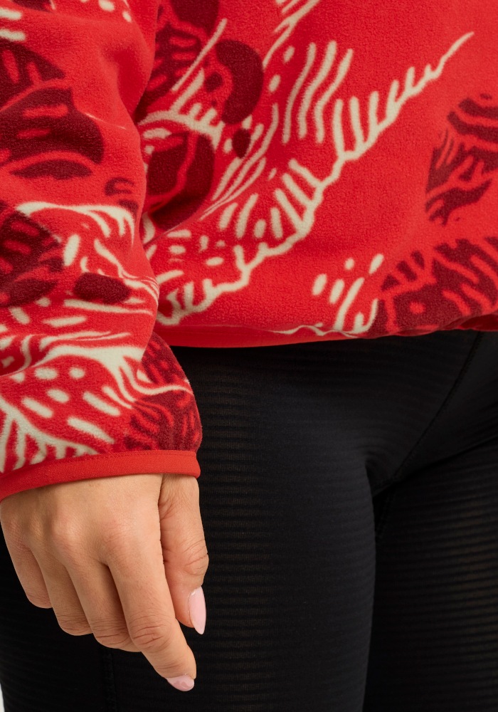 Jack Wolfskin Stehkragenpullover »PAW ERA 100 PRINT HZ W« Fleecepullover, weich, komfortabel