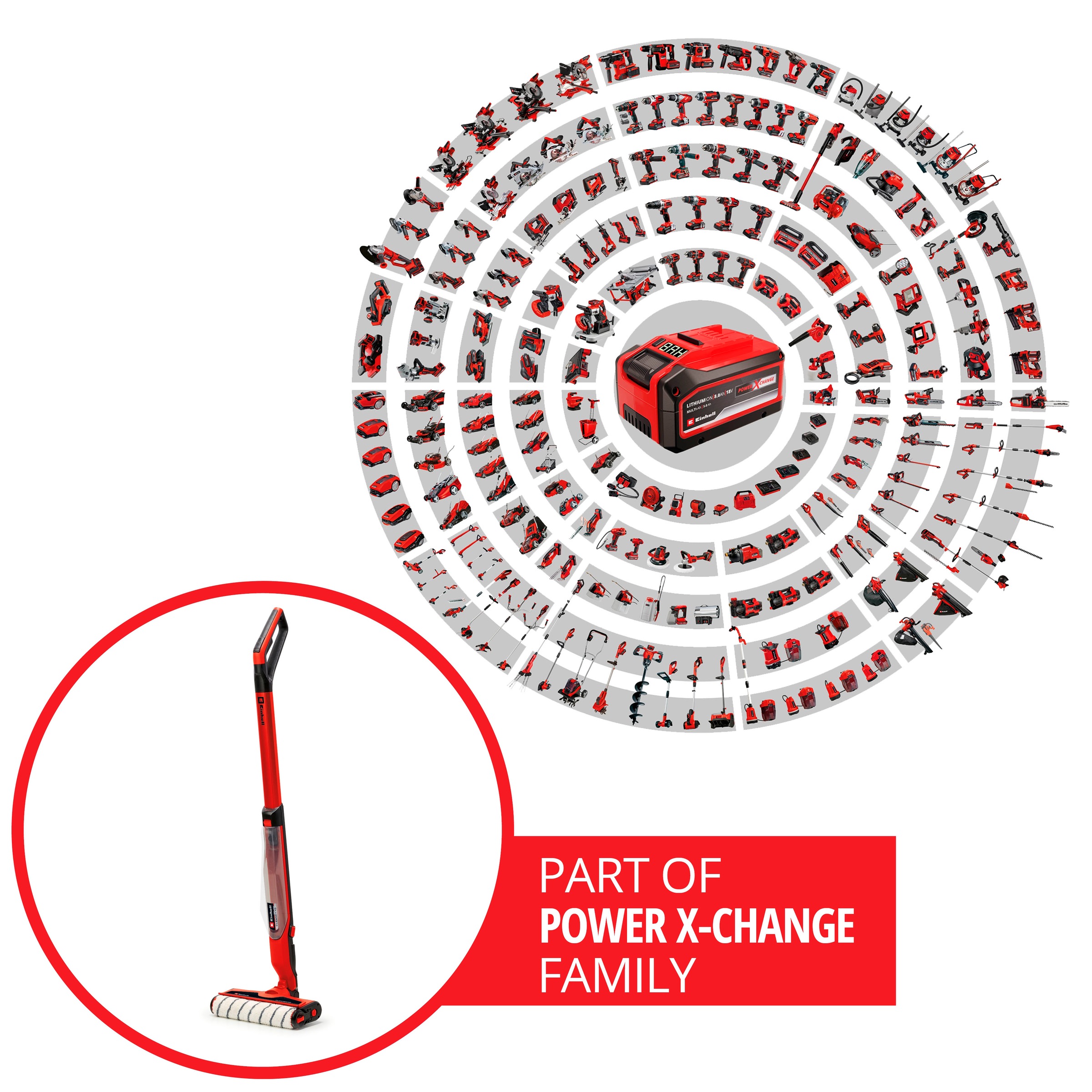 Einhell Hartbodenreiniger »Power X-Change CLEANEXXO«, (Packung), ohne Akku