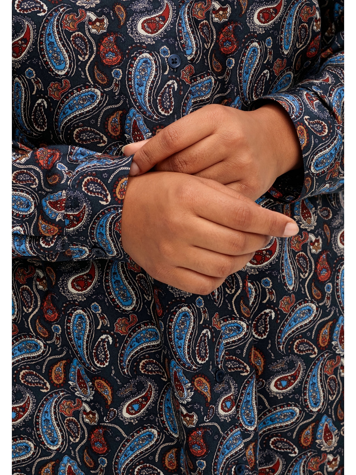 Sheego Longbluse »Große Größen«, in Zipfelform, mit Paisleymuster für  bestellen | BAUR | Blusen