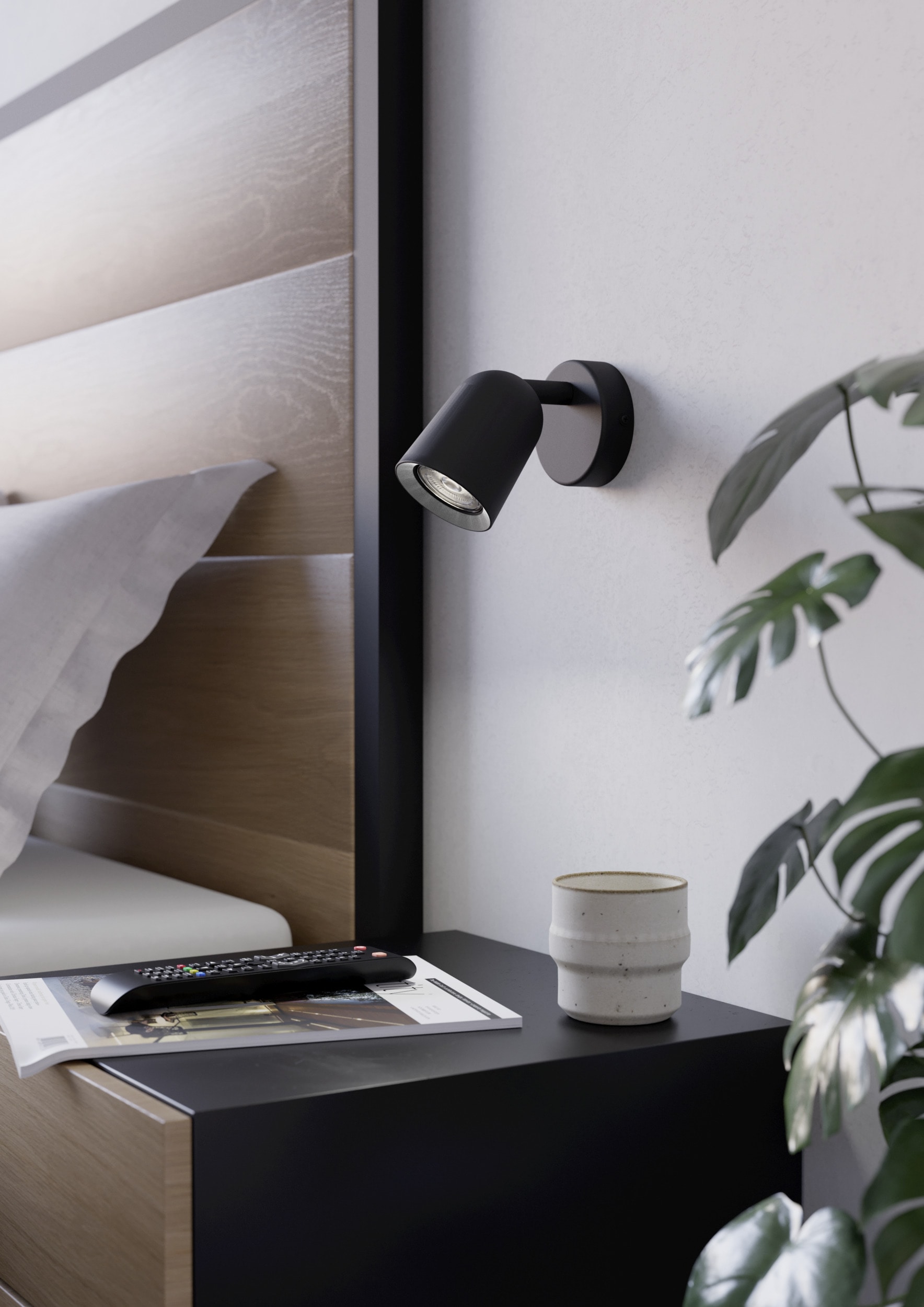 EGLO Deckenspot »CAMALDOLI Spotlampe - Stahl - GU10 - 1X5W - IP20« GU10 1 Stk. Wandleuchte, Wandspot, schwenkbar, Strahler, L8,5 x H11 x AL10,5 cm