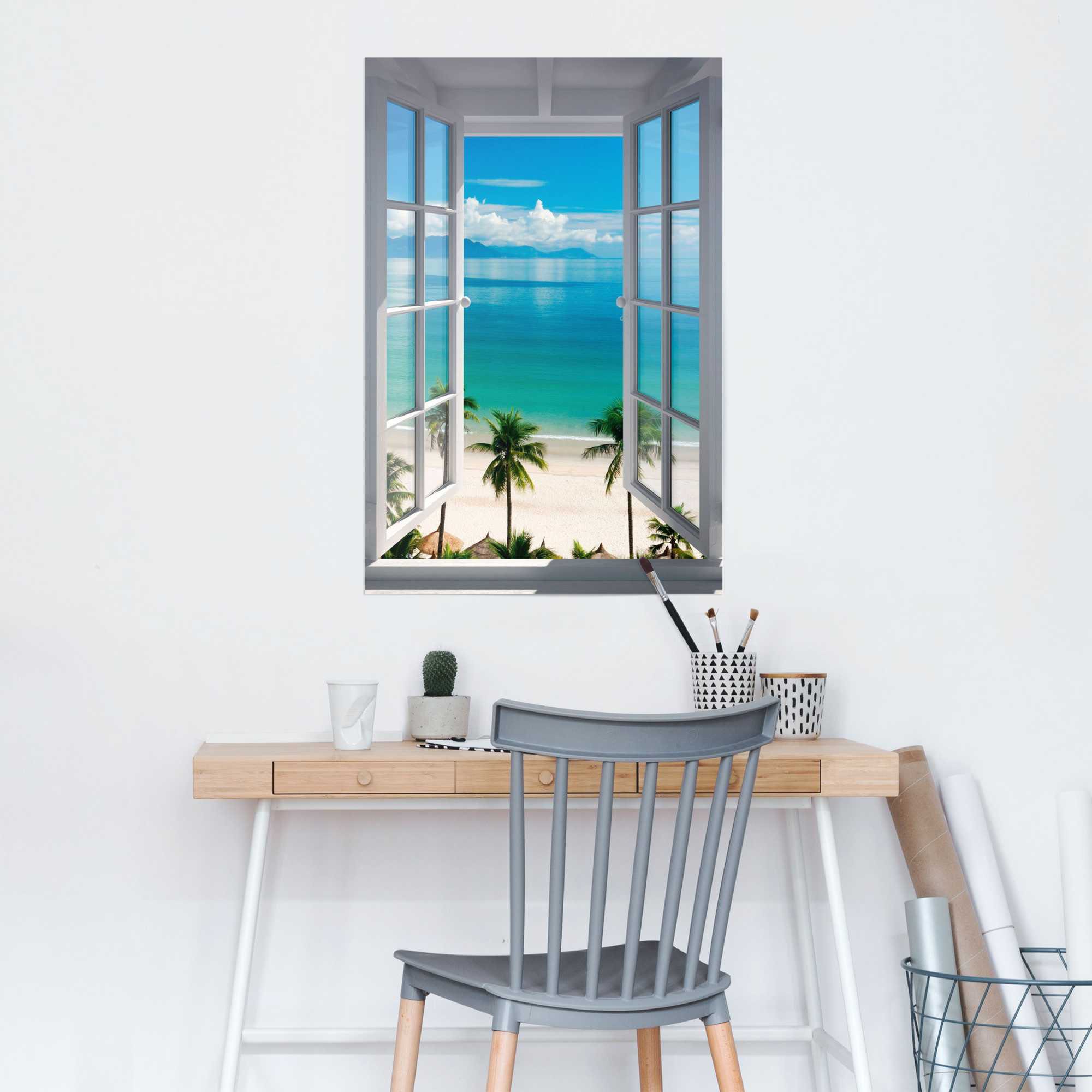 Reinders Poster "Fenster zum Strand" 1 Stk. tlg. günstig online kaufen