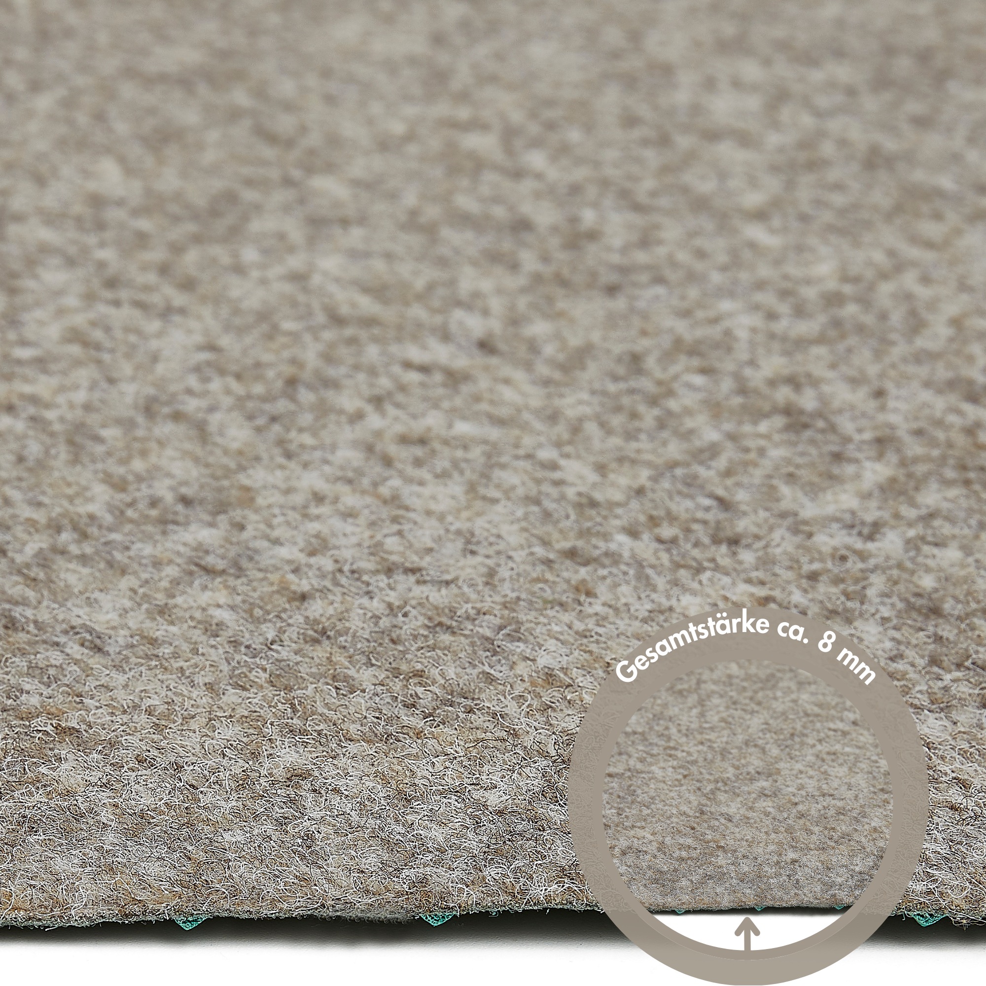 Kunstrasen ANDIAMO "Dijon, Gesamthöhe 8 mm, Made in Netherlands", beige, B:300cm L:200cm, Polyester, Polypropylen (PP), Teppiche, aus Nadelfilz, mit Noppen, strapazierfähig, wasserfest & UV-beständig 2