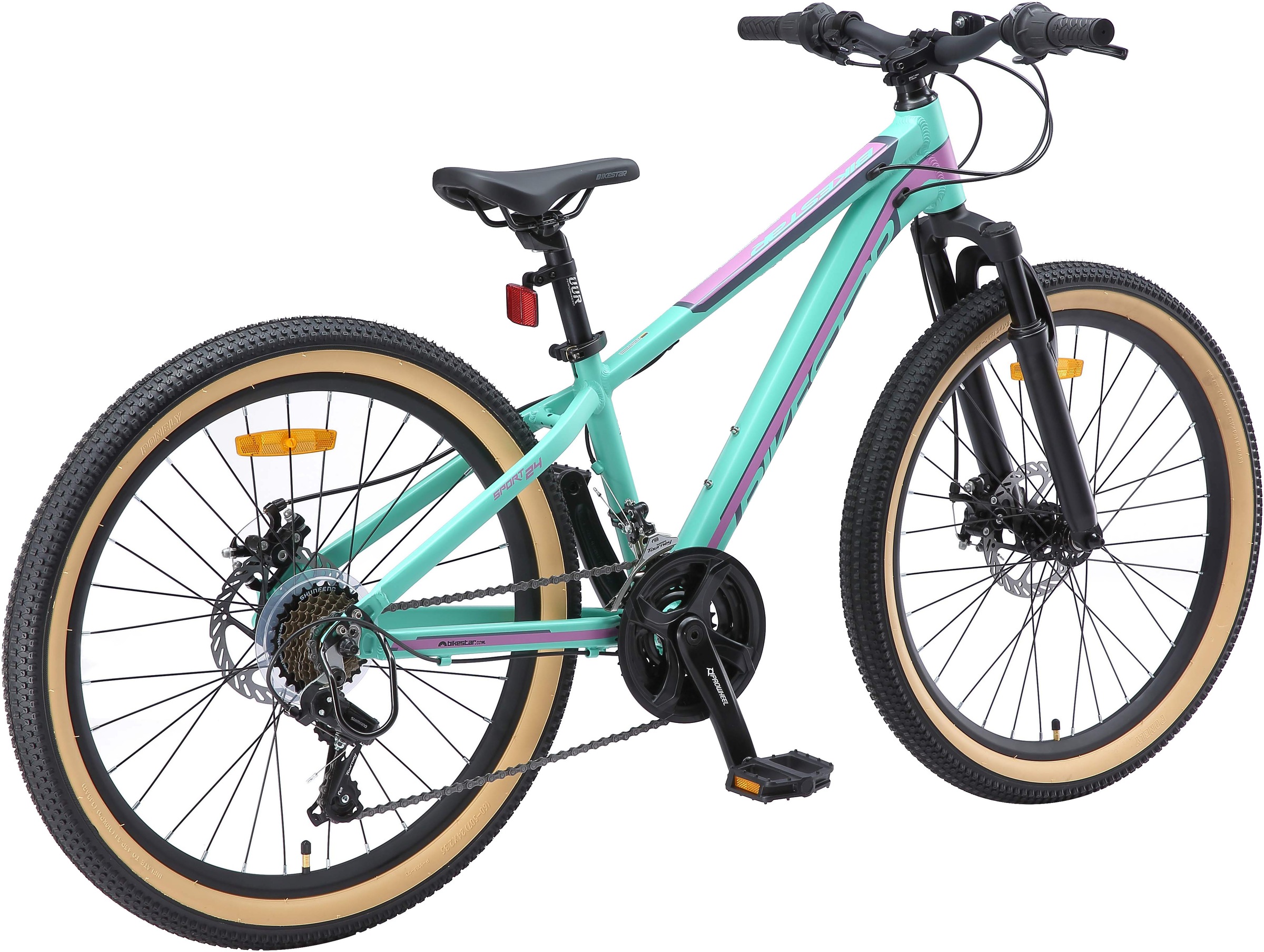 Bikestar Jugendfahrrad, 21 Gang, Shimano, RD-TY21 Schaltwerk, Kettenschaltung