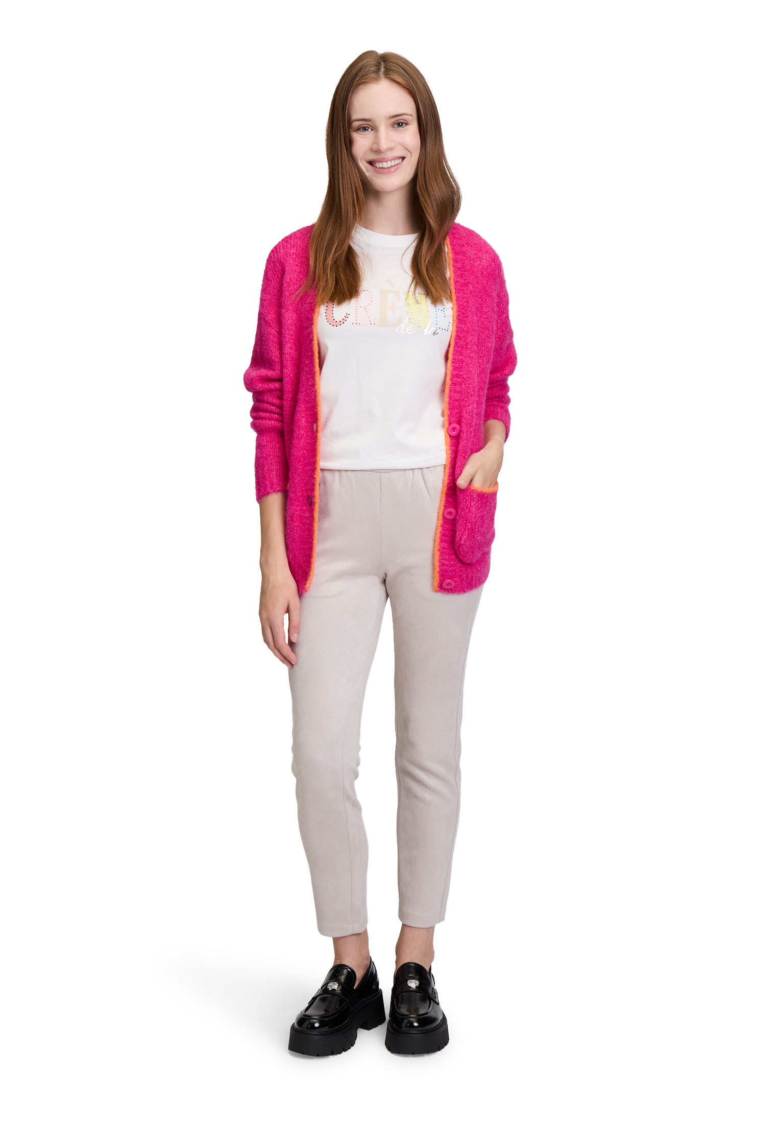 Cartoon Strickjacke »Cartoon Damen Strick-Cardigan mit V-Ausschnitt«, Rippbündchen