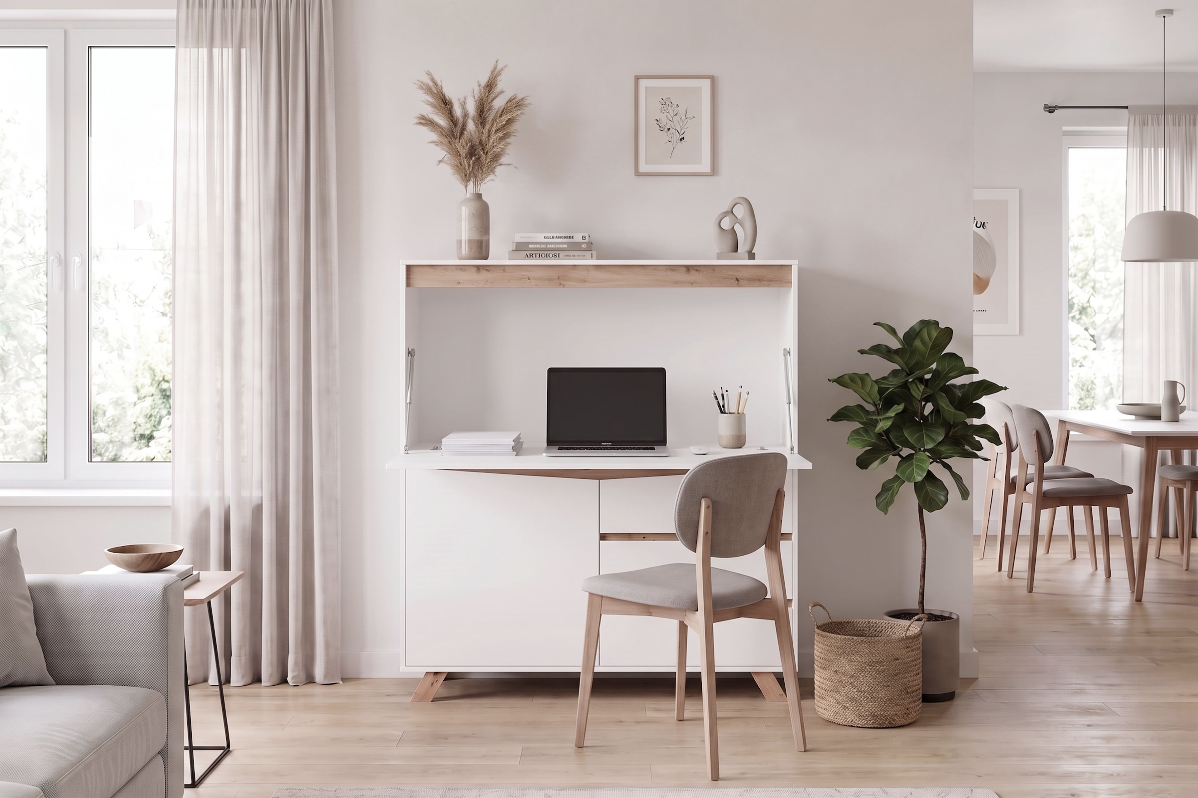 OTTO home Sekretär »Vaux« 1 Stk. tlg. Kaschmir / Artisan Eiche (Eiche-Optik), Klapptür, Stauraum, B: 120 cm