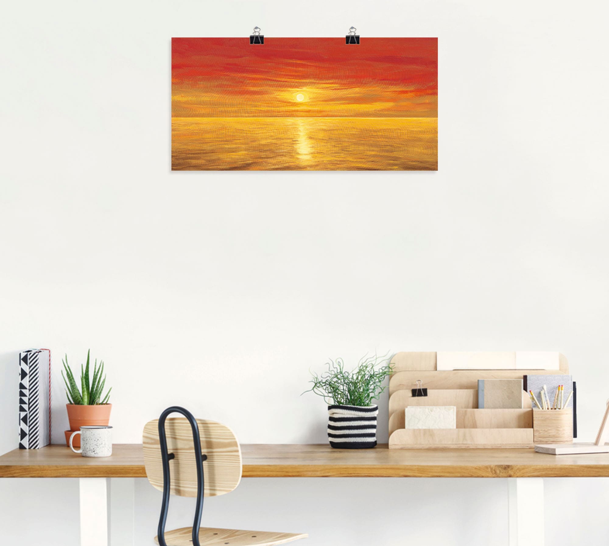 Artland Wandbild »Oranges Meer«, Meer Bilder, (1 St.), als Alubild,  Leinwandbild, Wandaufkleber oder Poster in versch. Größen bestellen | BAUR
