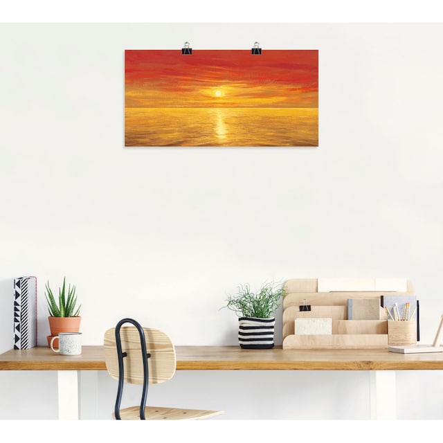 Artland Wandbild »Oranges Meer«, Meer Bilder, (1 St.), als Alubild,  Leinwandbild, Wandaufkleber oder Poster in versch. Größen bestellen | BAUR