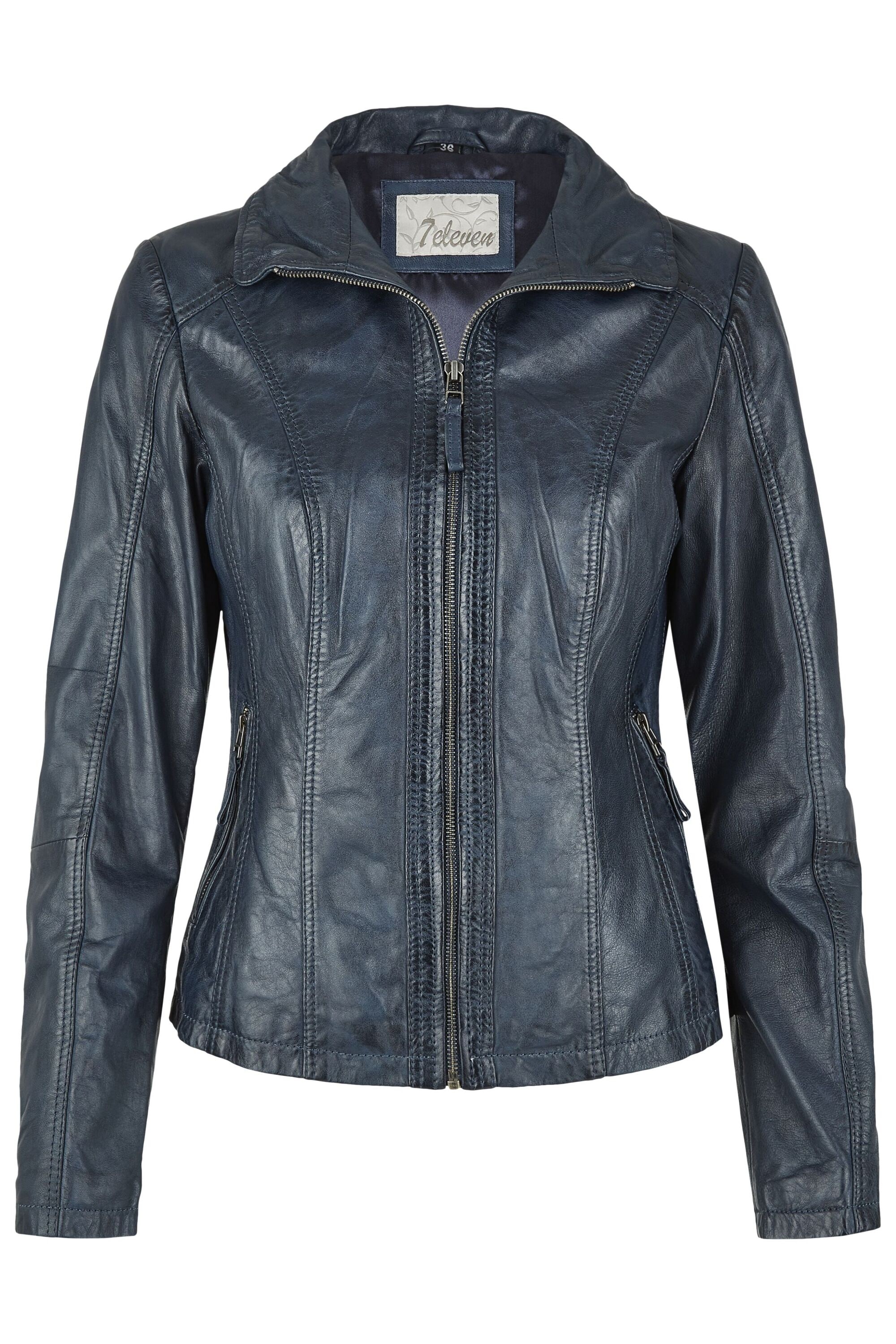7eleven Bikerjacke "SEGUNEA" ohne Kapuze mit Paspeln