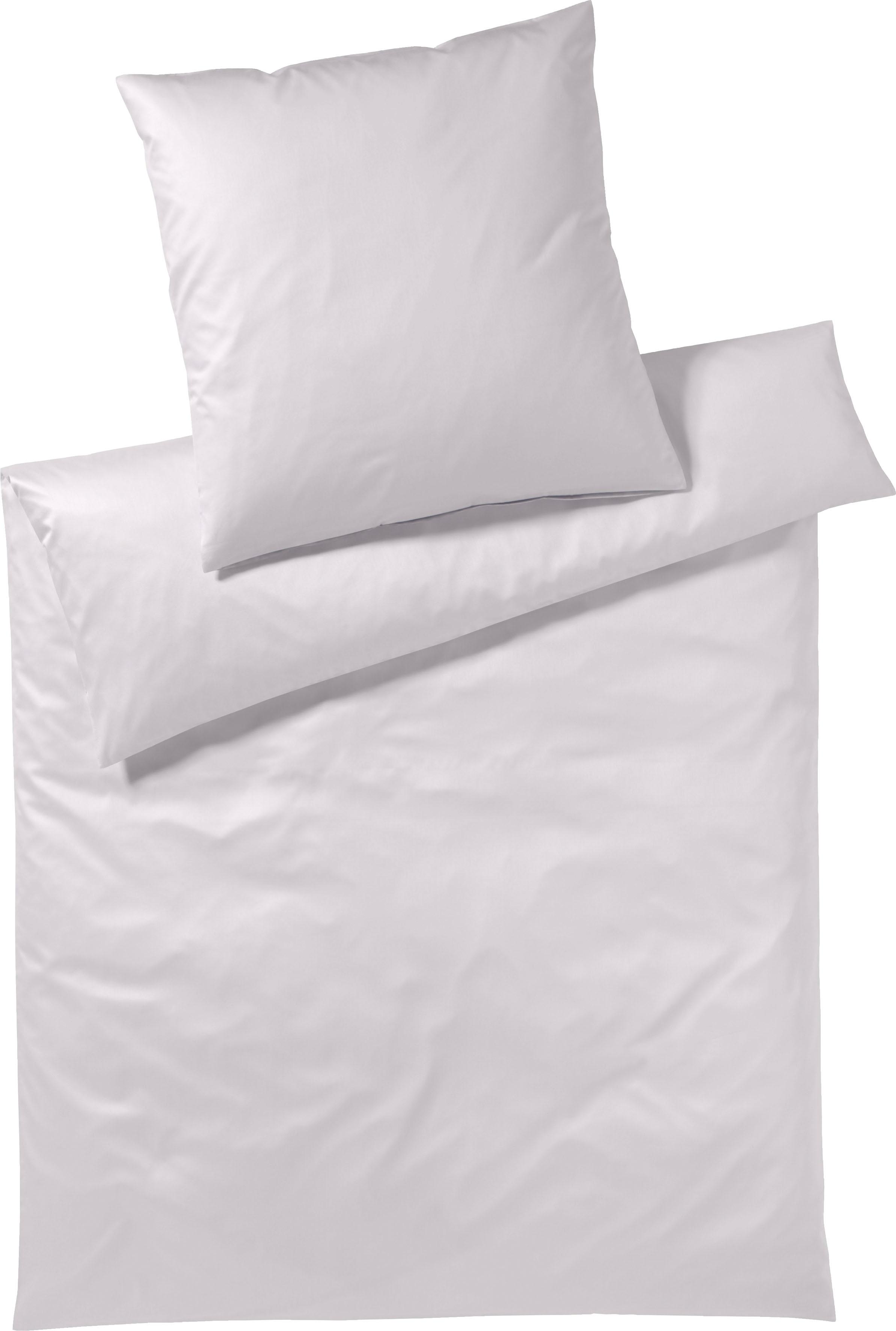 Yes for Bed Bettwäsche "Pure & Simple Uni in Gr. 135x200, 155x220 oder 200x200 cm" 3 Stk. Bettwäsche aus Baumwolle, zeitlose Bettwäsche mit seidigem Glanz