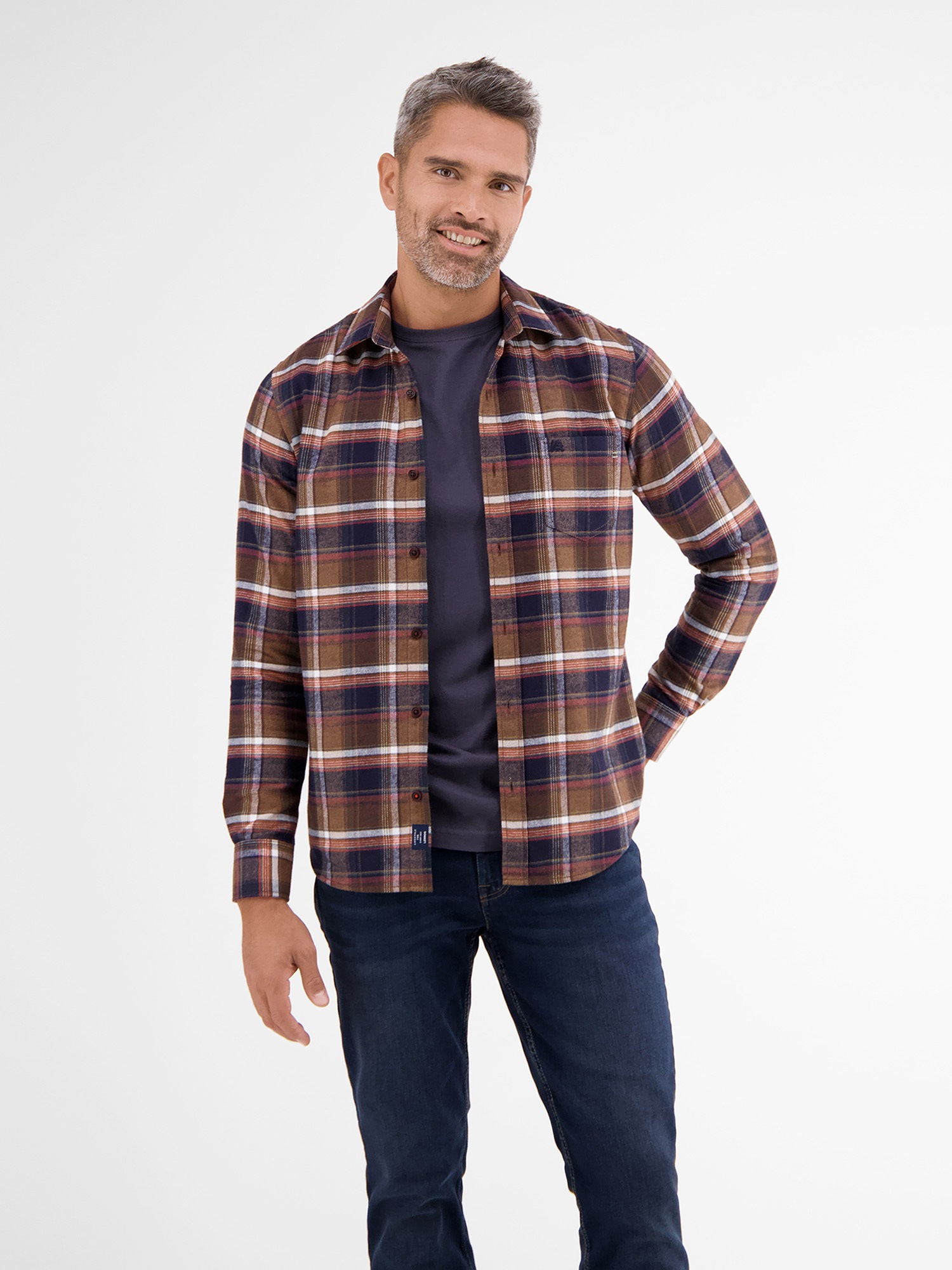 LERROS Flanellhemd »LERROS Flanellhemd, kariert«