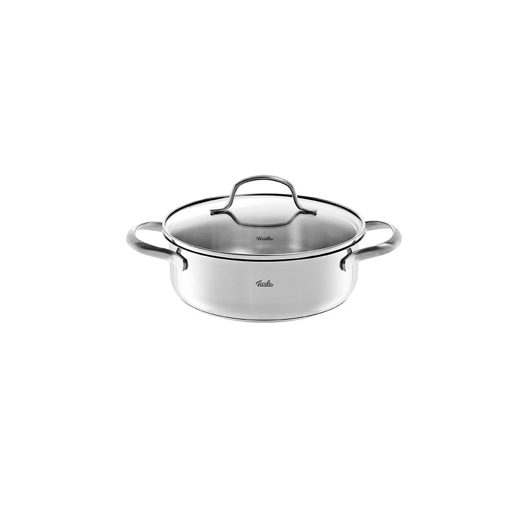 Fissler Topf-Set »San Francisco«, Edelstahl 18/10, (Set, 3 tlg., Kochtopf 20/24 + Stielkasserolle 16cm oD), spülmaschinengeeignet