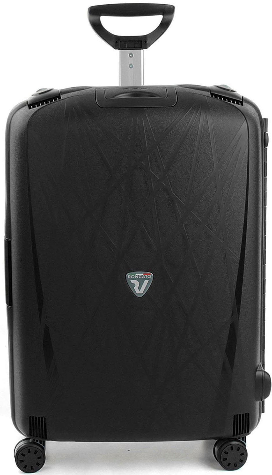 RONCATO Hartschalen-Trolley "Light, 75 cm, schwarz", 4 St. Rollen, Koffer groß Reisegepäck Hartschalen-Koffer TSA Schlos