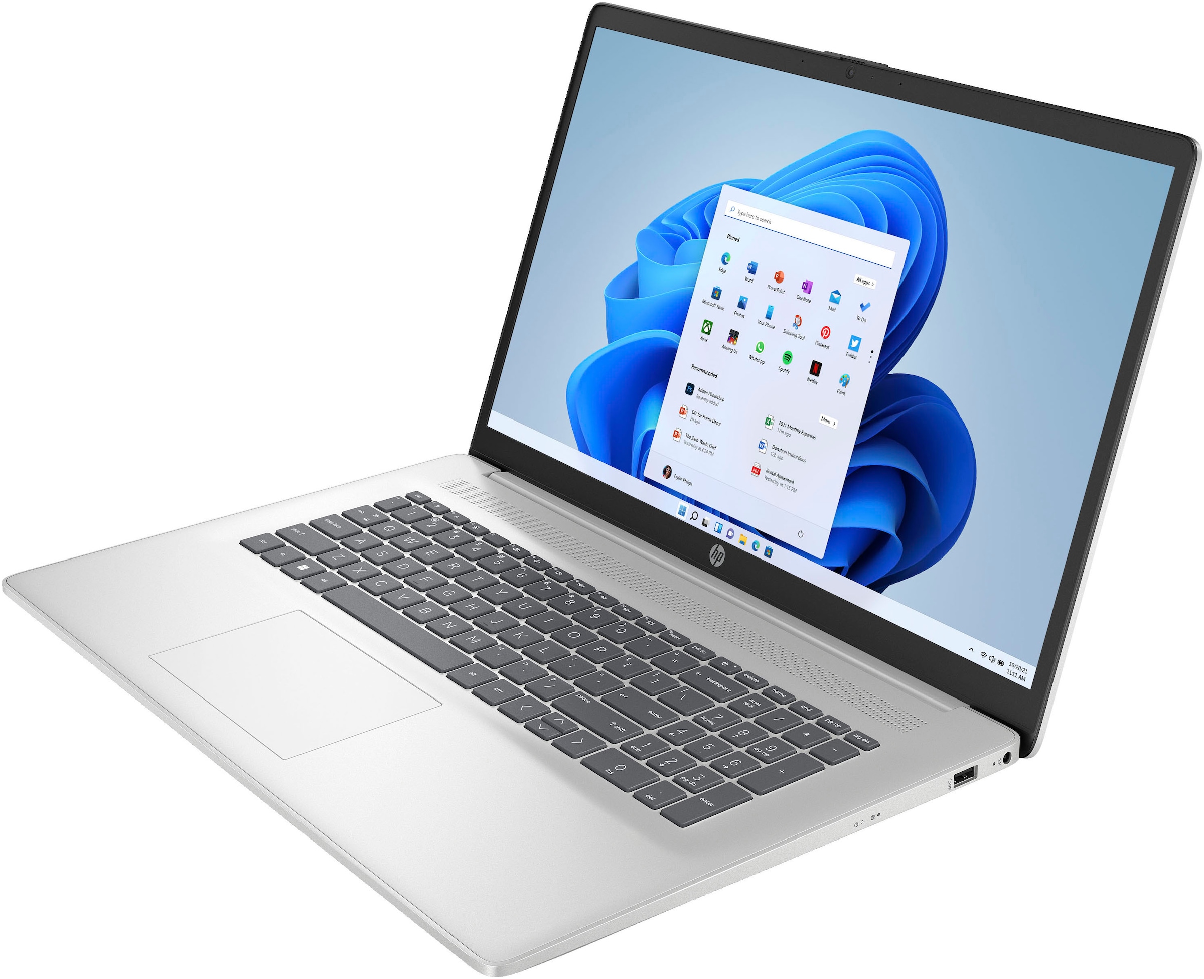 HP Notebook »17-cn4033ng«, 43,9 cm, / 17,3 Zoll, Intel, Core 3, Intel Graphics, 512 GB SSD