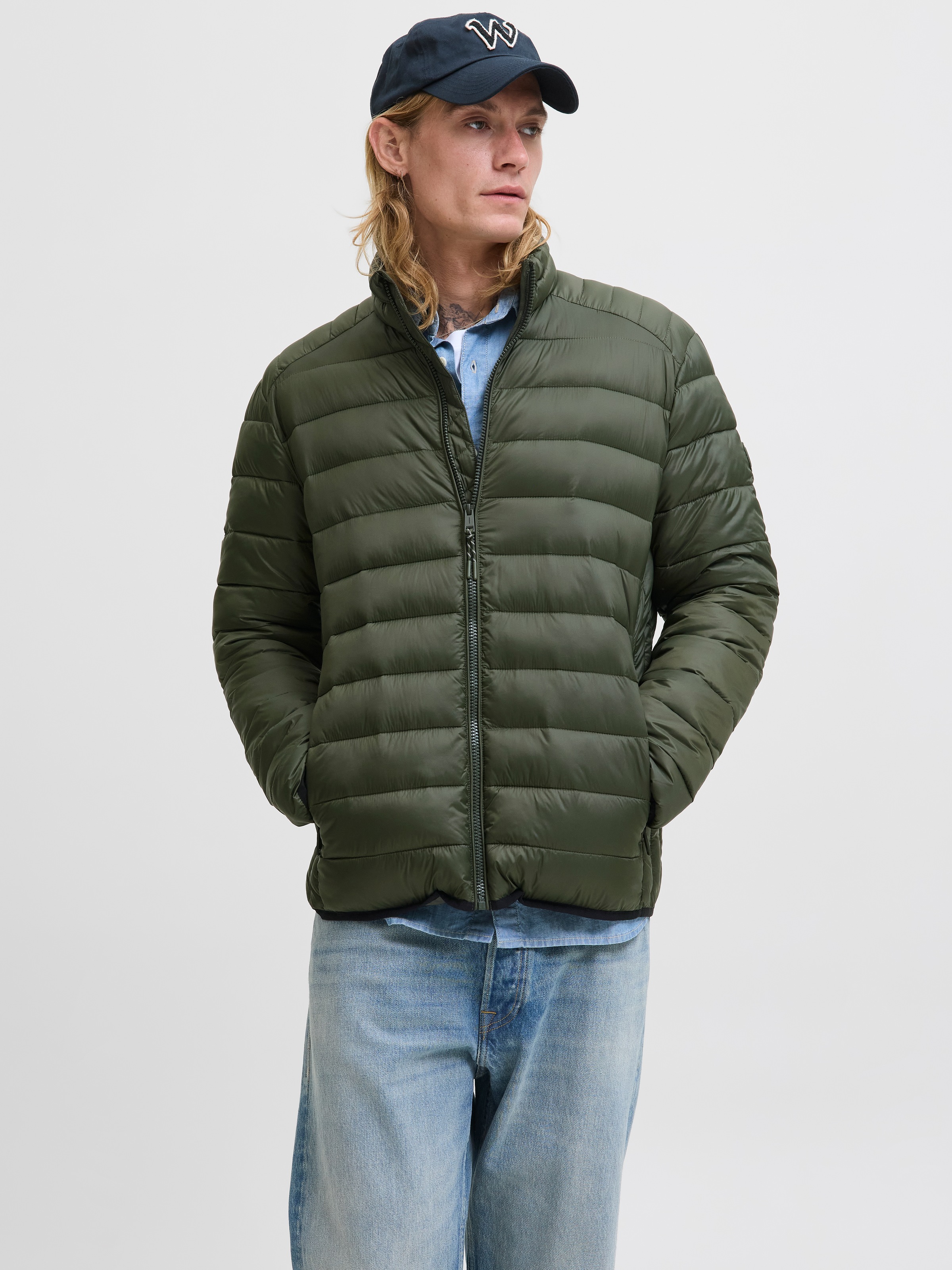 Jack & Jones Steppjacke "JJEBRADLEY LIGHT PUFFER COLLAR NOOS" ohne Kapuze günstig online kaufen