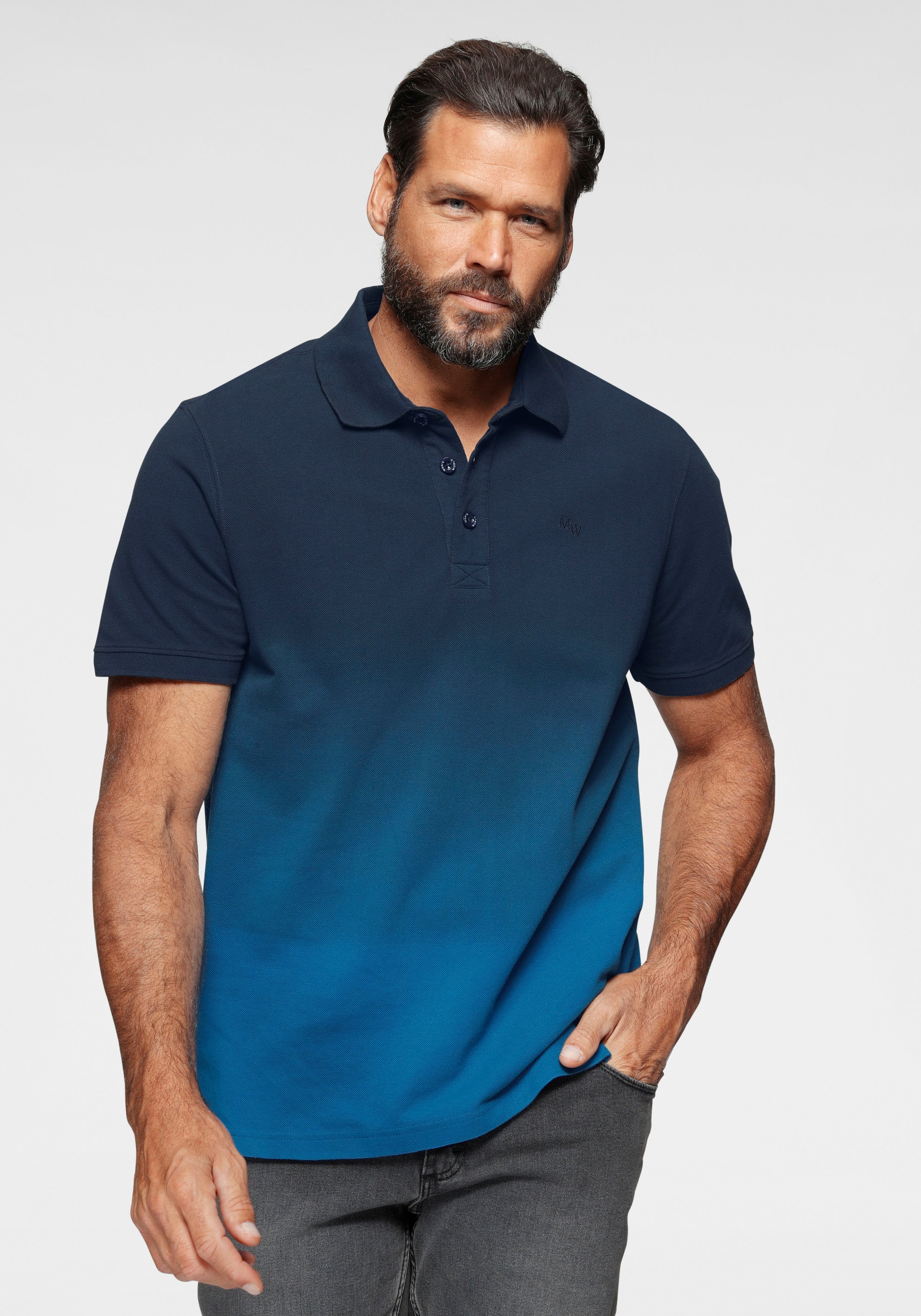 Mans World Poloshirt, Kurzarm, mit Polokragen, aus Piqué-Stoff, mit stilvol günstig online kaufen