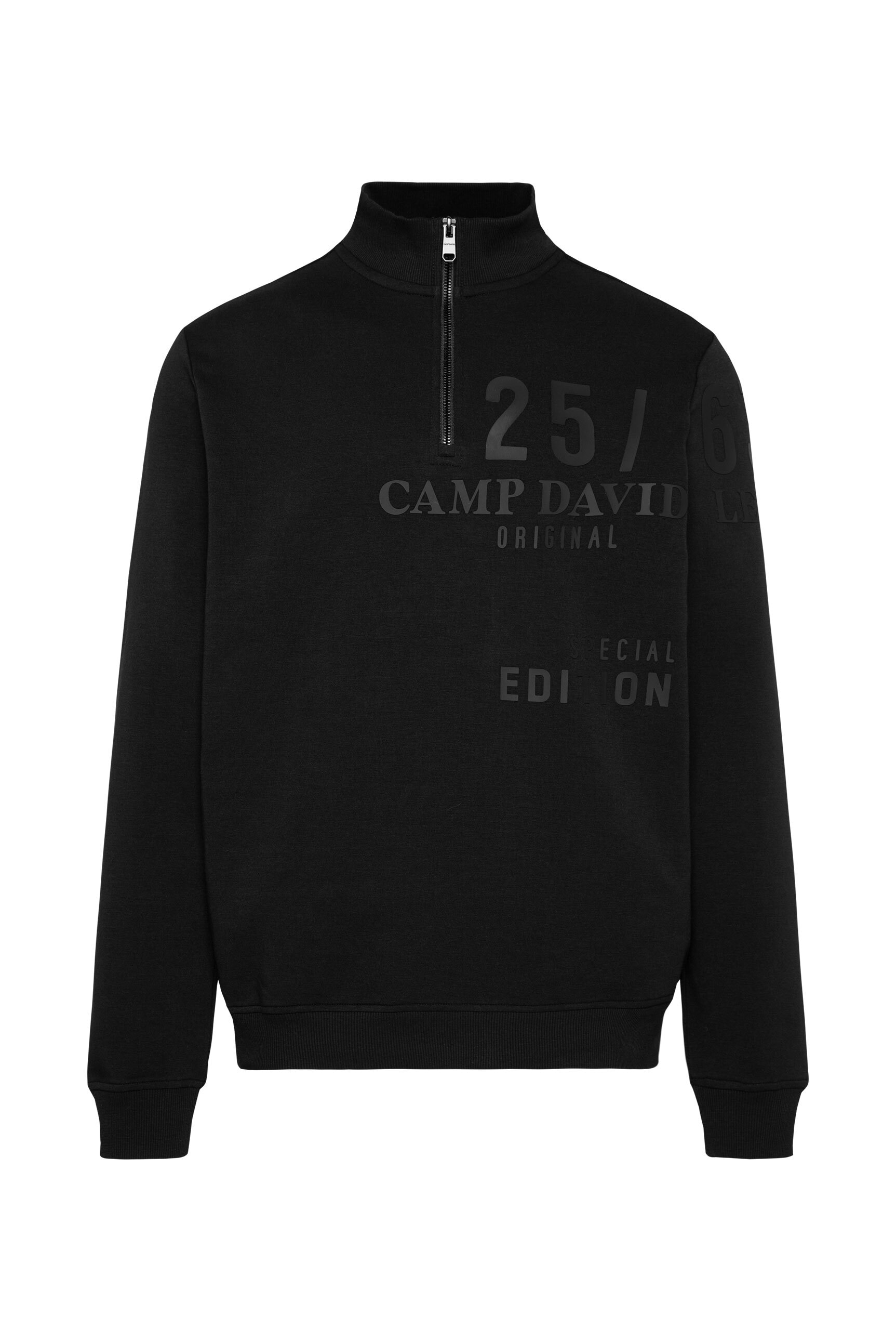 CAMP DAVID Sweater, mit Zipper am Stehkragen