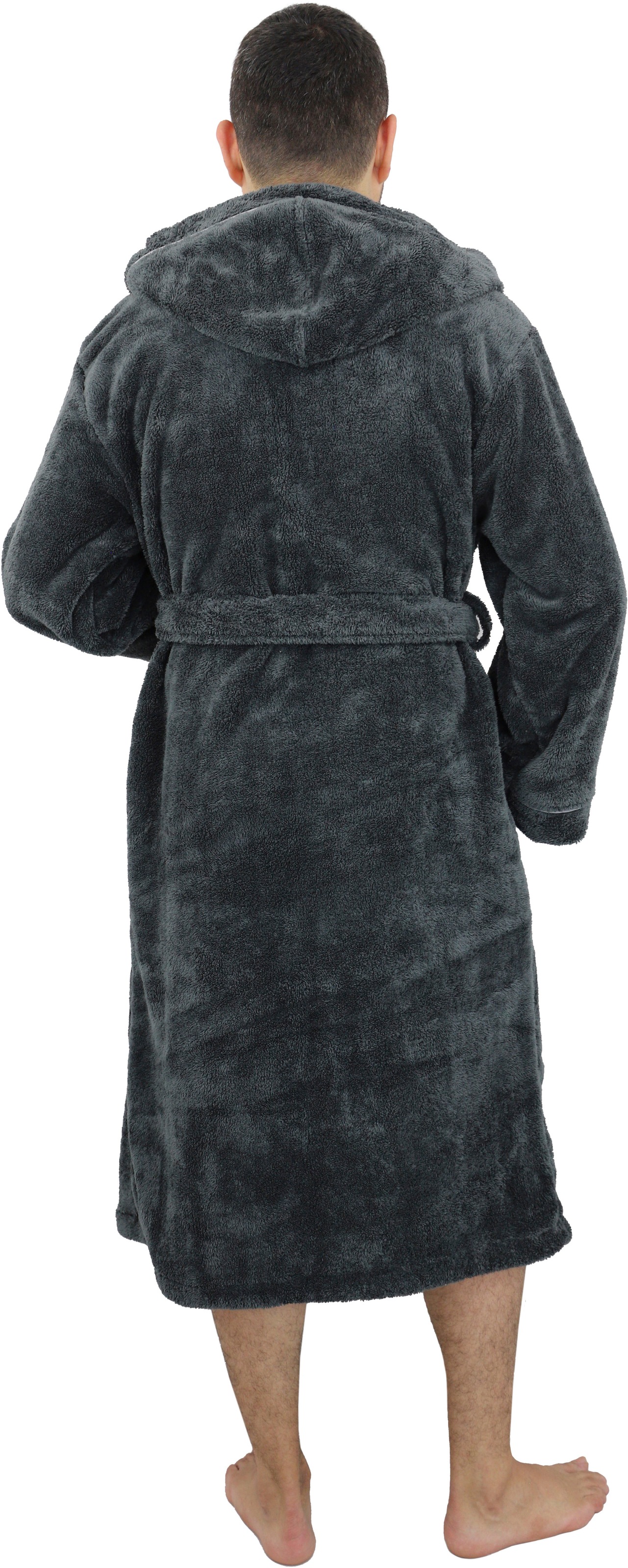my home Unisex-Bademantel »Lillou, ideal für Sauna & Spa, Hotelbademantel, Morgenmantel«, (1 St.), kuschelig weicher Fleece, für Damen und Herren, XS-3XL