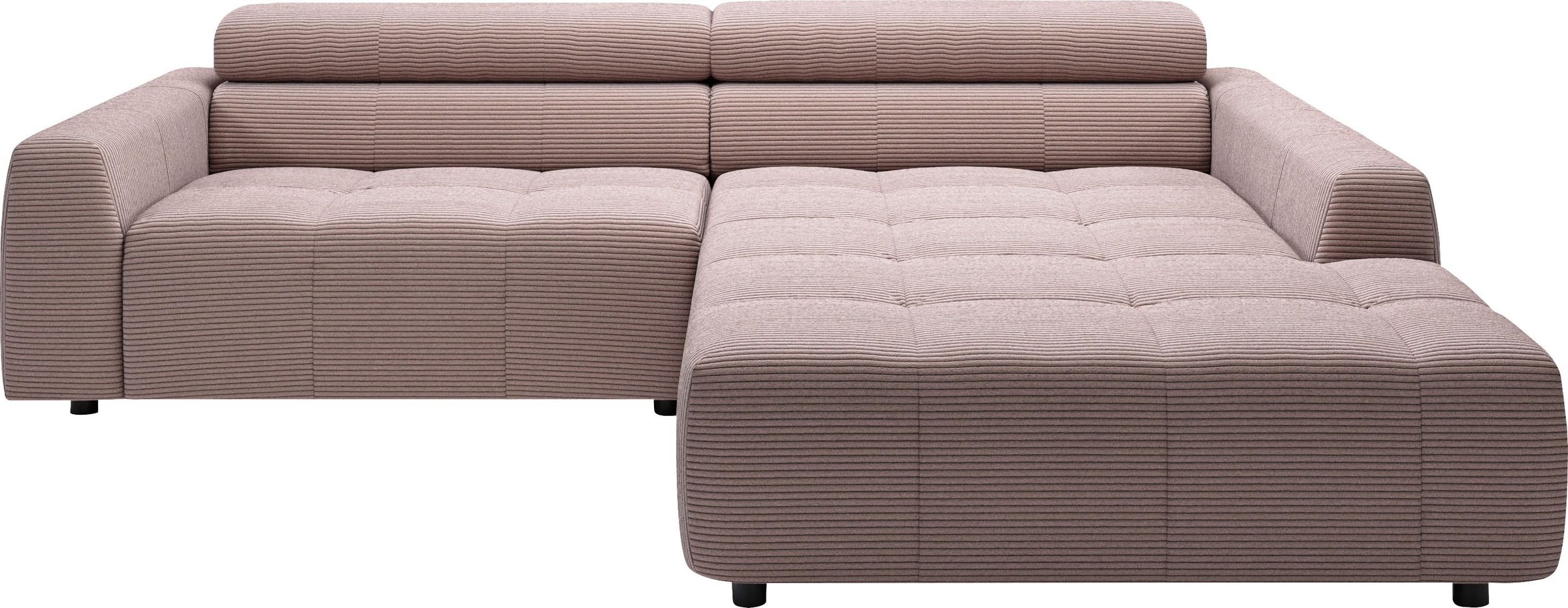 3C Candy Ecksofa »Denver auch mit Cord- und Easy care-Bezug, Kopfteilverstellung L-Form«, wahlweise. mit motorischer Sitztiefenverstellung