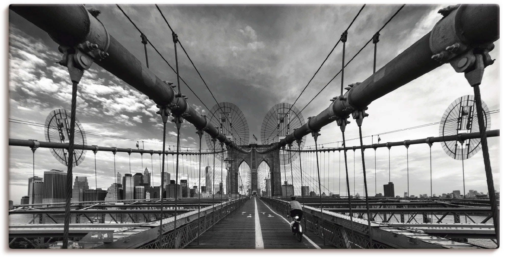 Artland Wandbild "Brooklyn Bridge New York III", Brücken, (1 St.), als Leinwandbild, Poster in verschied. Größen