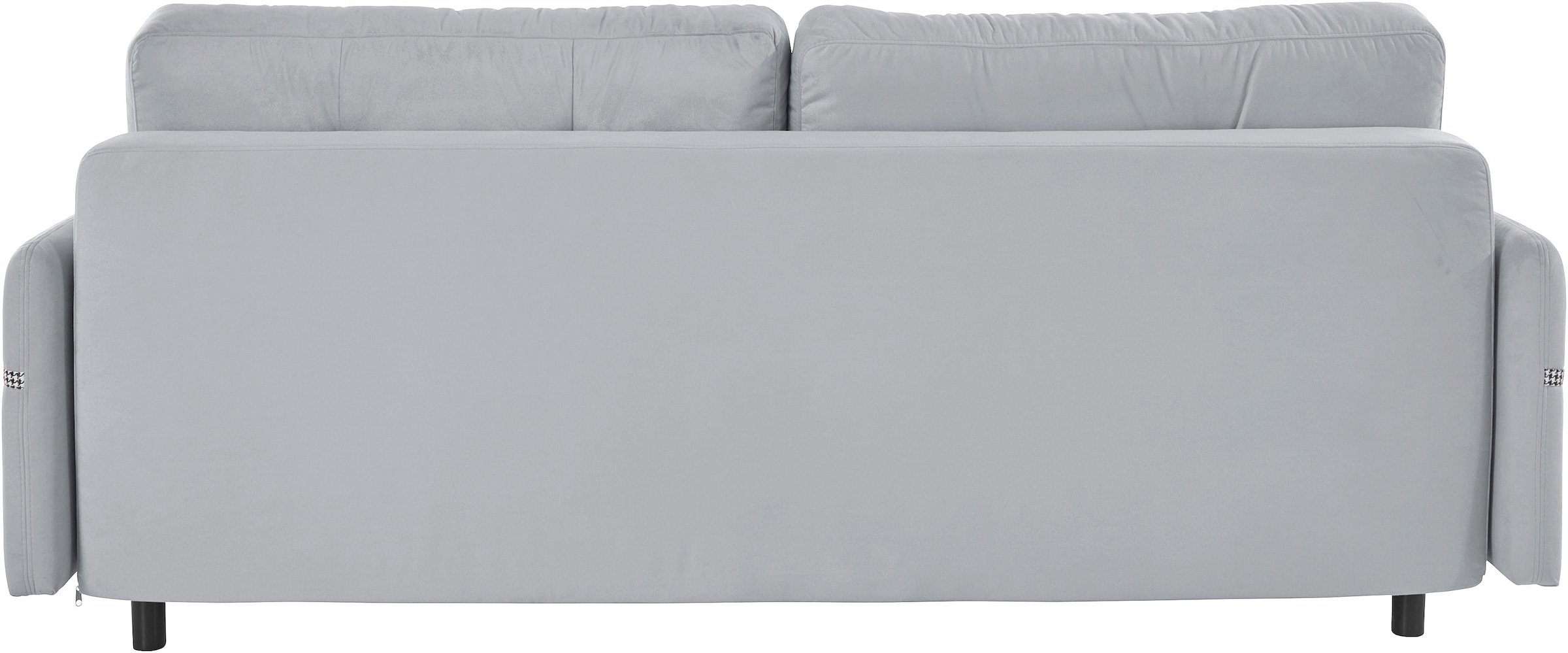 INOSIGN Schlafsofa »Emily«, incl. Bettfunktion und Bettkasten, Seitentache im Armteil, Federkern