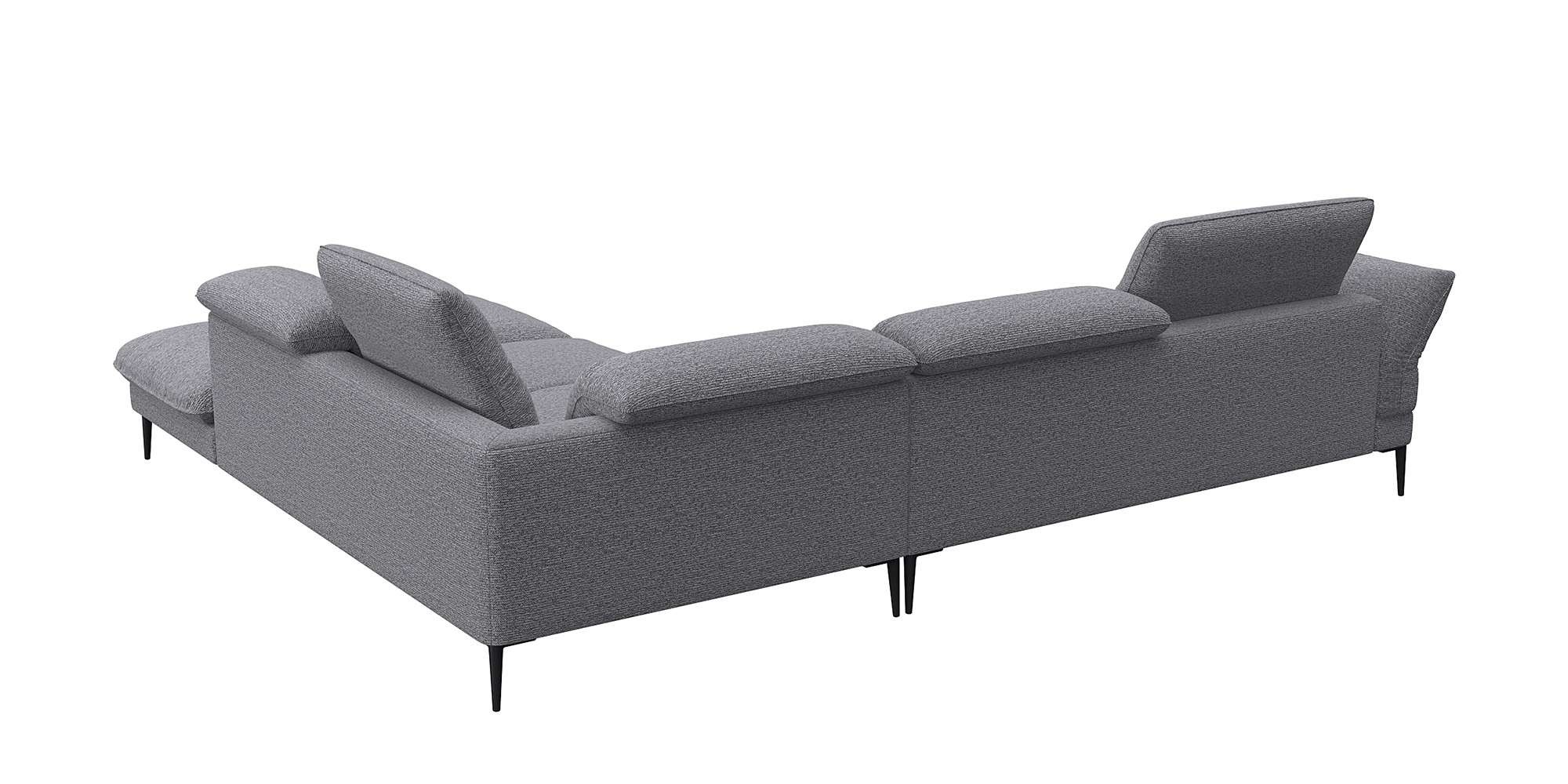 FLEXLUX Ecksofa »Salino, Funktionssofa mit Ottomane, Relaxsofa, Ecksofa«, Sofa mit Arm- und Kopfteil-Verstellungen, Kaltschaum & Stahl-Wellen
