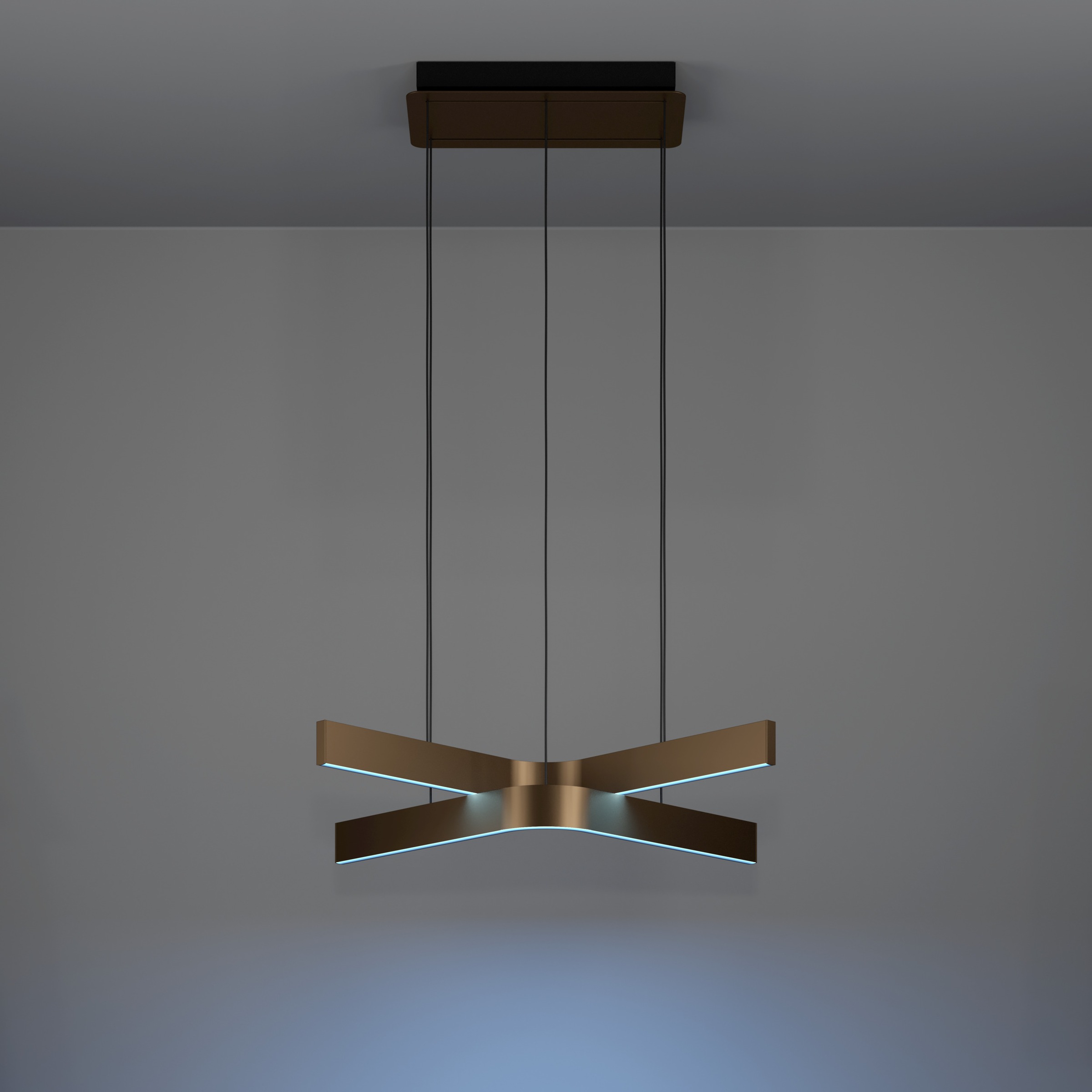 EGLO Hängeleuchte »FOLCINO-Z Pendellampe - Alu, Stahl - LED - 2X18W - IP20« LED-Modul 1 Stk. Kaltweiß | Neutralweiß | RGB | Warmweiß Hängelampe, Deckenlampe, Wohnzimmer, Esszimmer, L64 x B43,5 x H110 cm