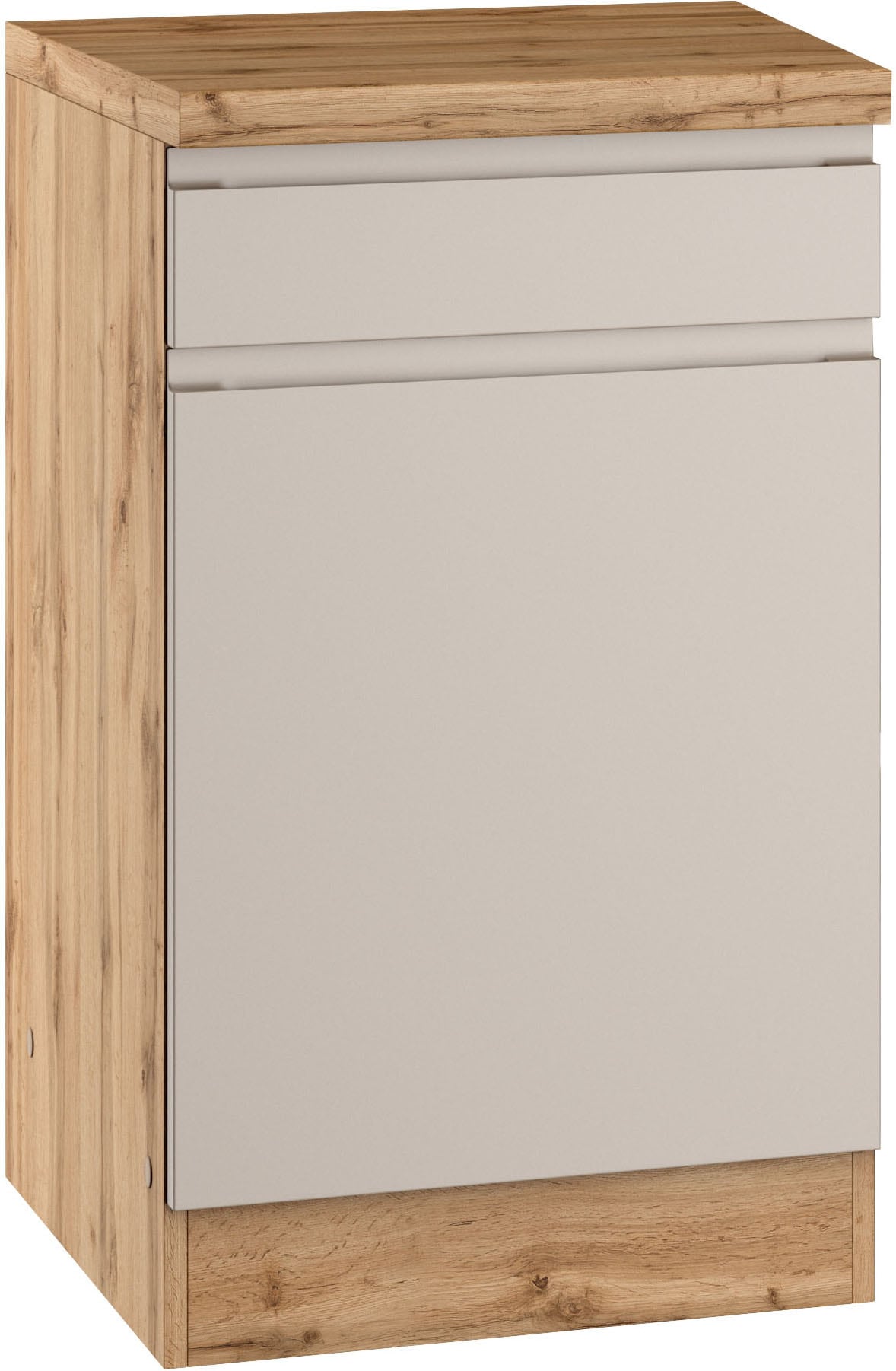 KOCHSTATION Unterschrank "KS-Virginia,neu in verbesserter Ausführung" Stauraum, Softclose, mit CPL-Arbeitsplatte, Breite 50 cm, 1 Tür, 1 Schubkasten, Soft-Close-Funktion