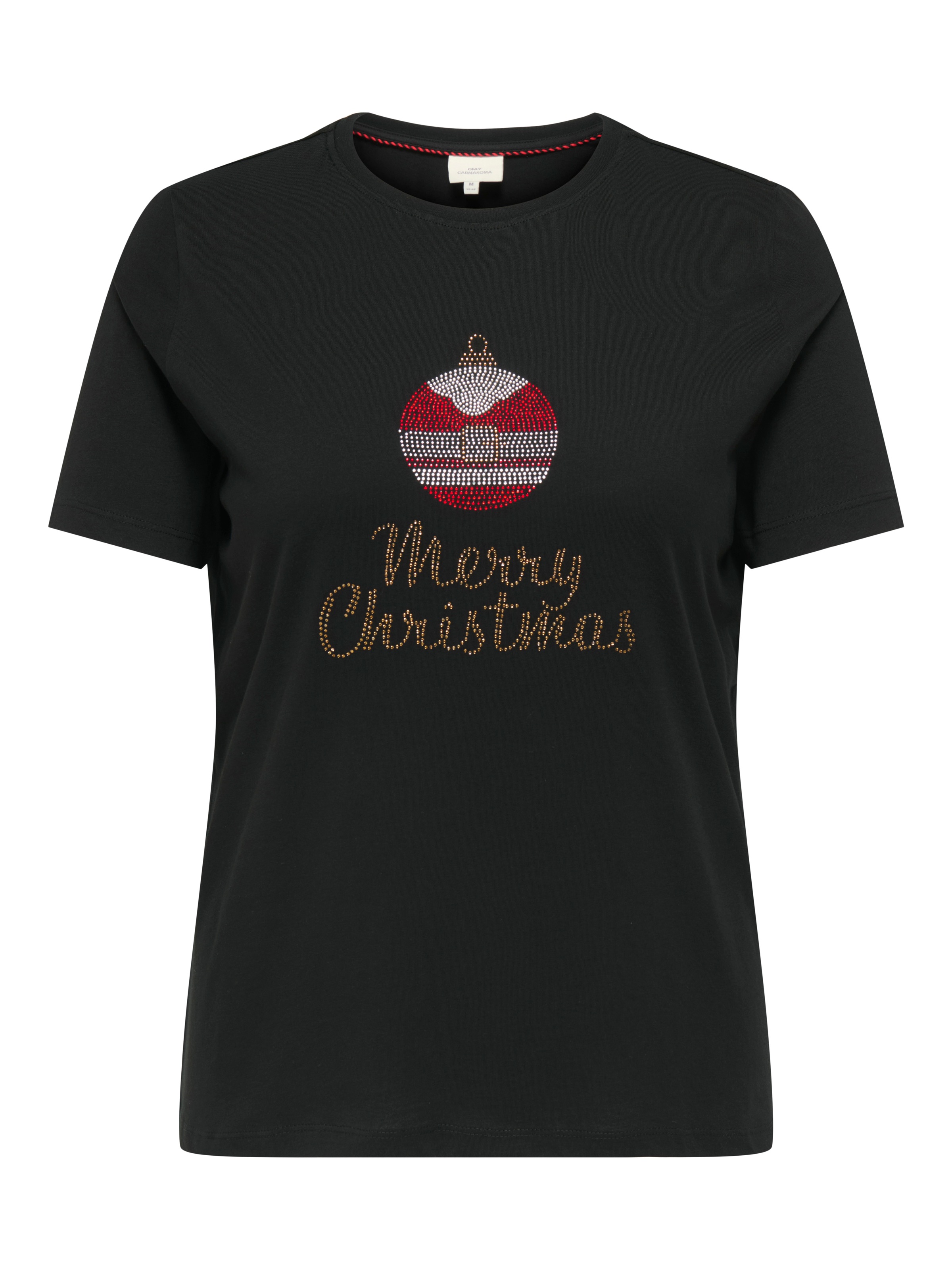 ONLY CARMAKOMA Kurzarmshirt »CARKITA XMAS SS O-NECK JEANS FIT TEE JRS« Weihnachtsshirt
