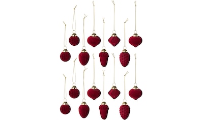 Christbaumschmuck »Weihnachtsdeko rot, Christbaumschmuck«, (Packung, 16 tlg.)