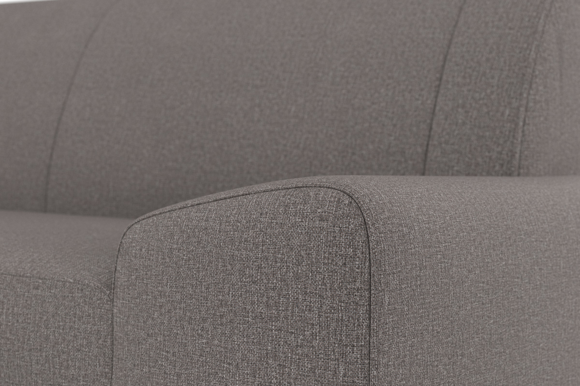 DOMO collection Ecksofa »Anzio L-Form, whlw. Bettfunktion, Federkern, hochwertig, Breite 271 cm«, Ohne Bettfunktion, Recamiere links, Feinstruktur, schlamm