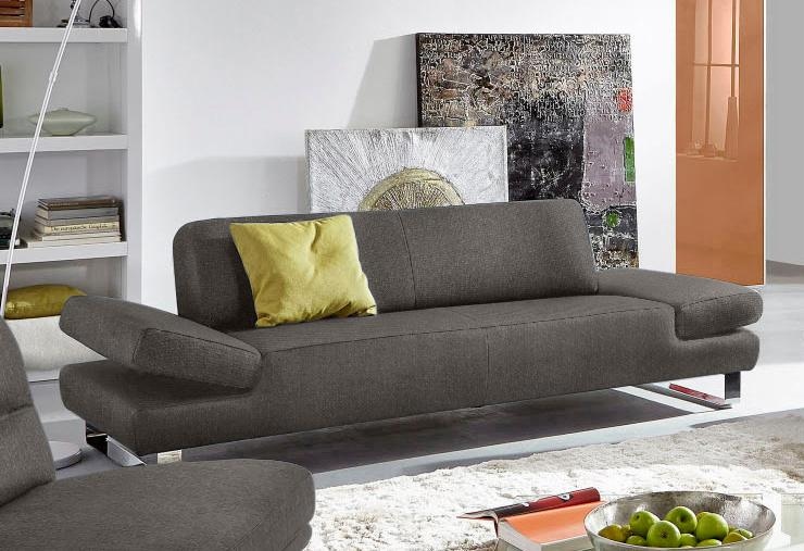 W.SCHILLIG 2-Sitzer "taboo Designsofa mit hohem Sitzkomfort, Breite 202cm, Sitztiefe 69cm" mit Übertiefe, inklusive Armlehnenverstellung