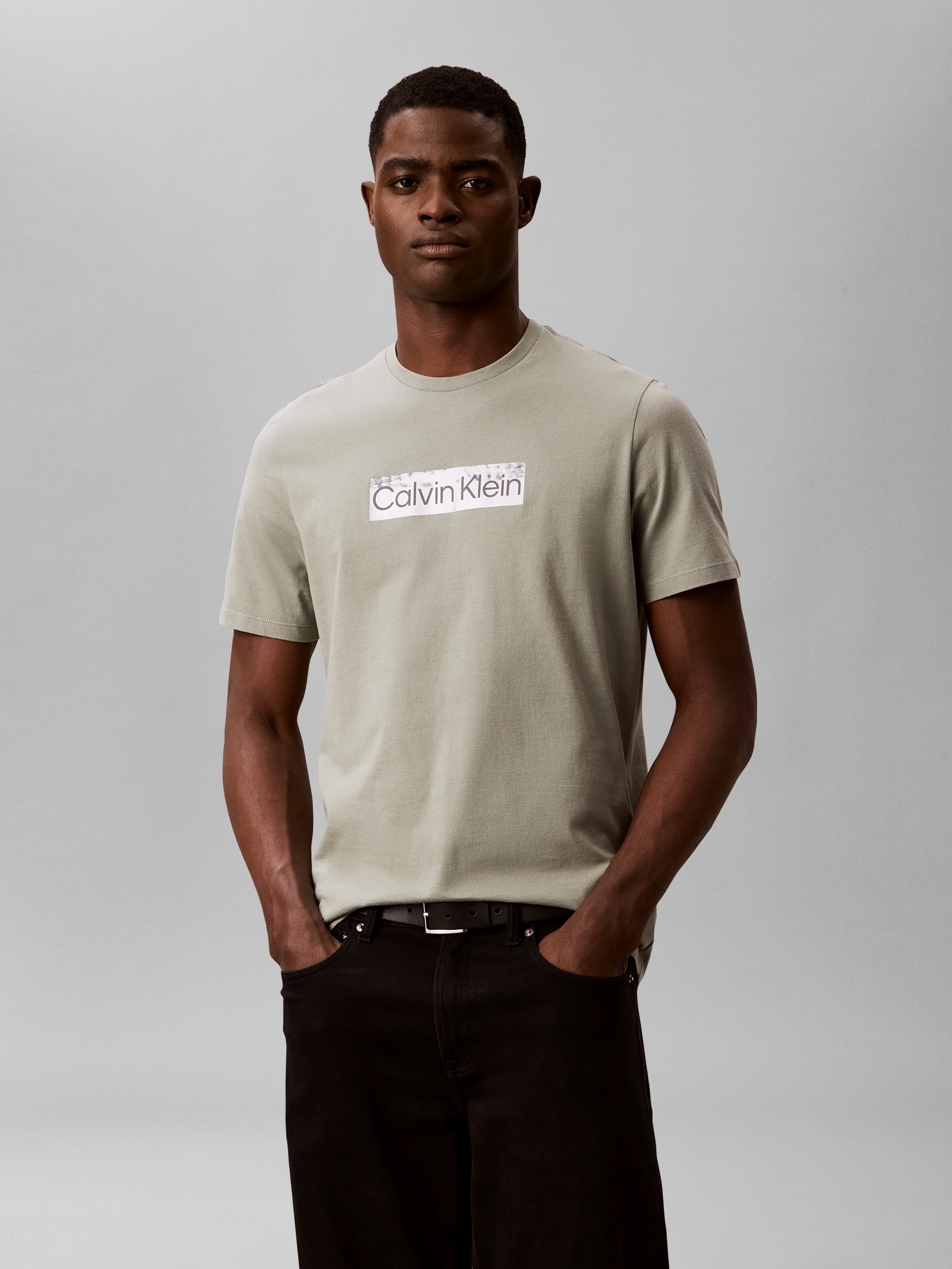 Calvin Klein T-Shirt Reine Baumwolle, Regular Fit, Glanzdruck
