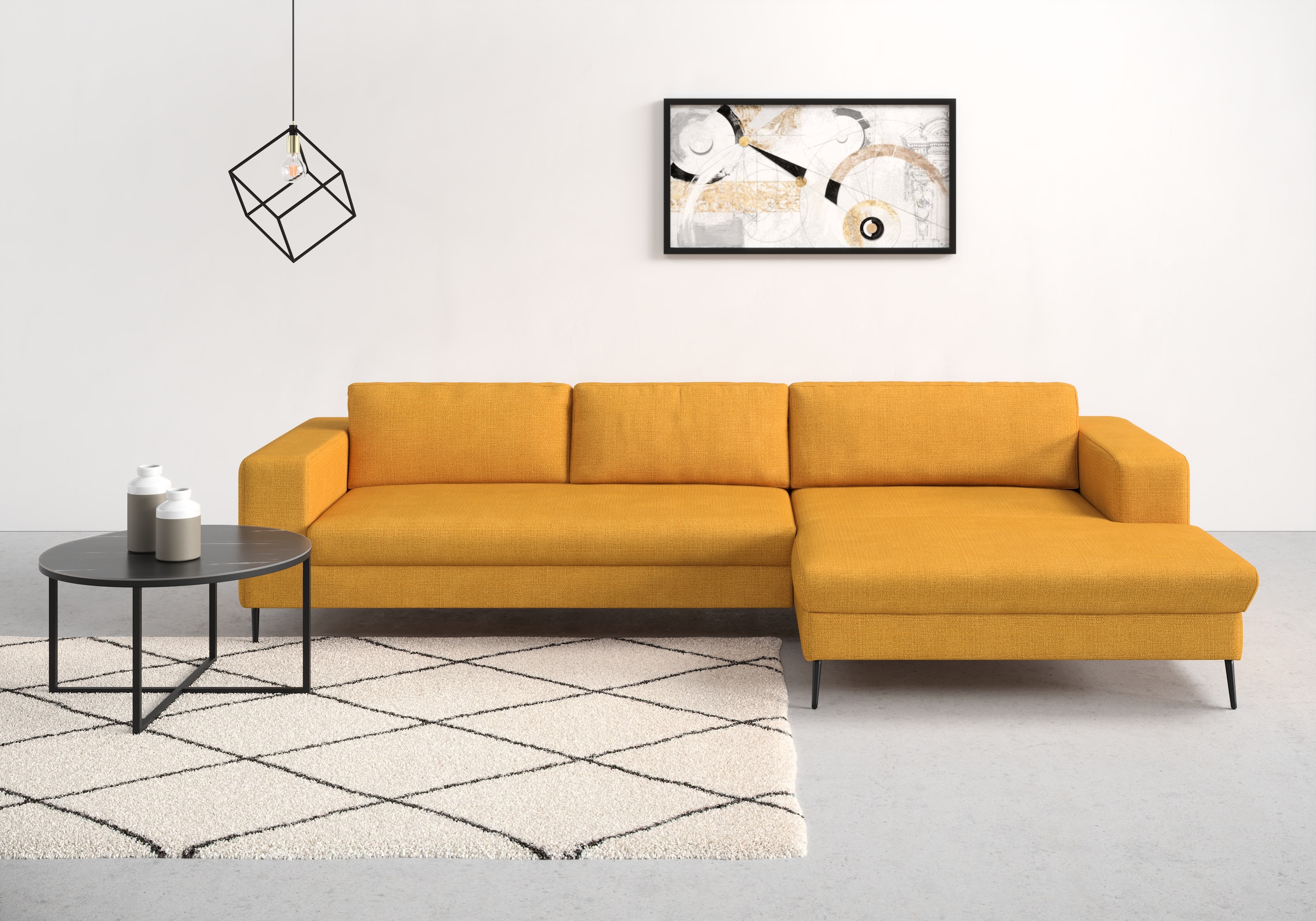 Thumbnail - DOMO collection Ecksofa "Modica, zeitlos und elegant, L-Form", moderne Optik mit extrabreiter Recamiere, auch in Cord