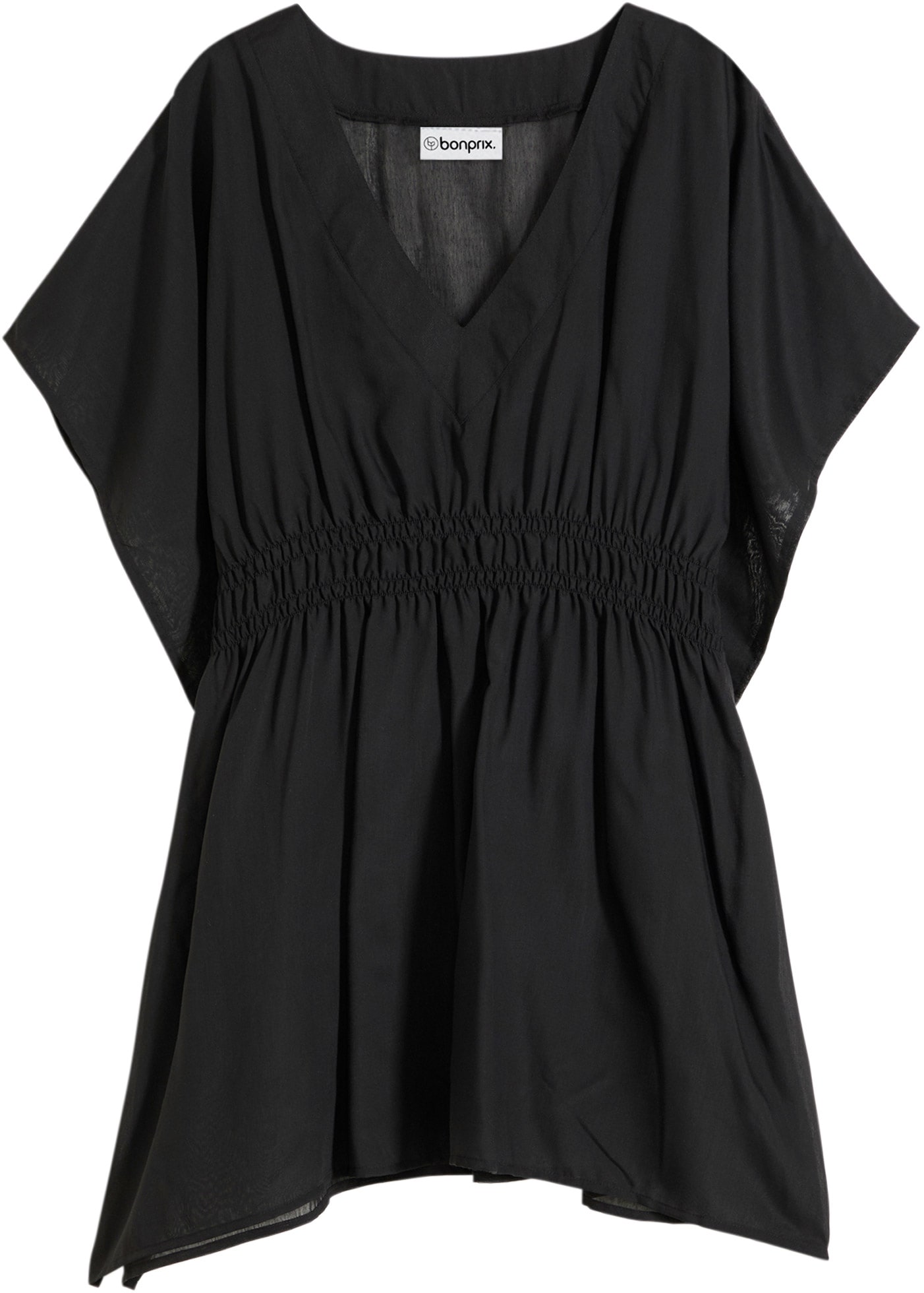 bonprix Longtunika 1 luftiger Webstoff, transparente Optik, tiefer V-Aussch günstig online kaufen