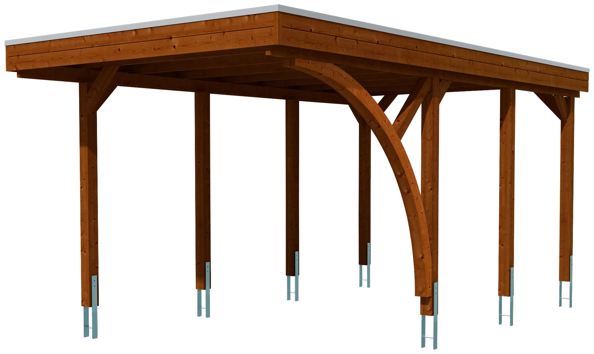 Skanholz Einzelcarport "Friesland 5" Massivholz 270 cm braun