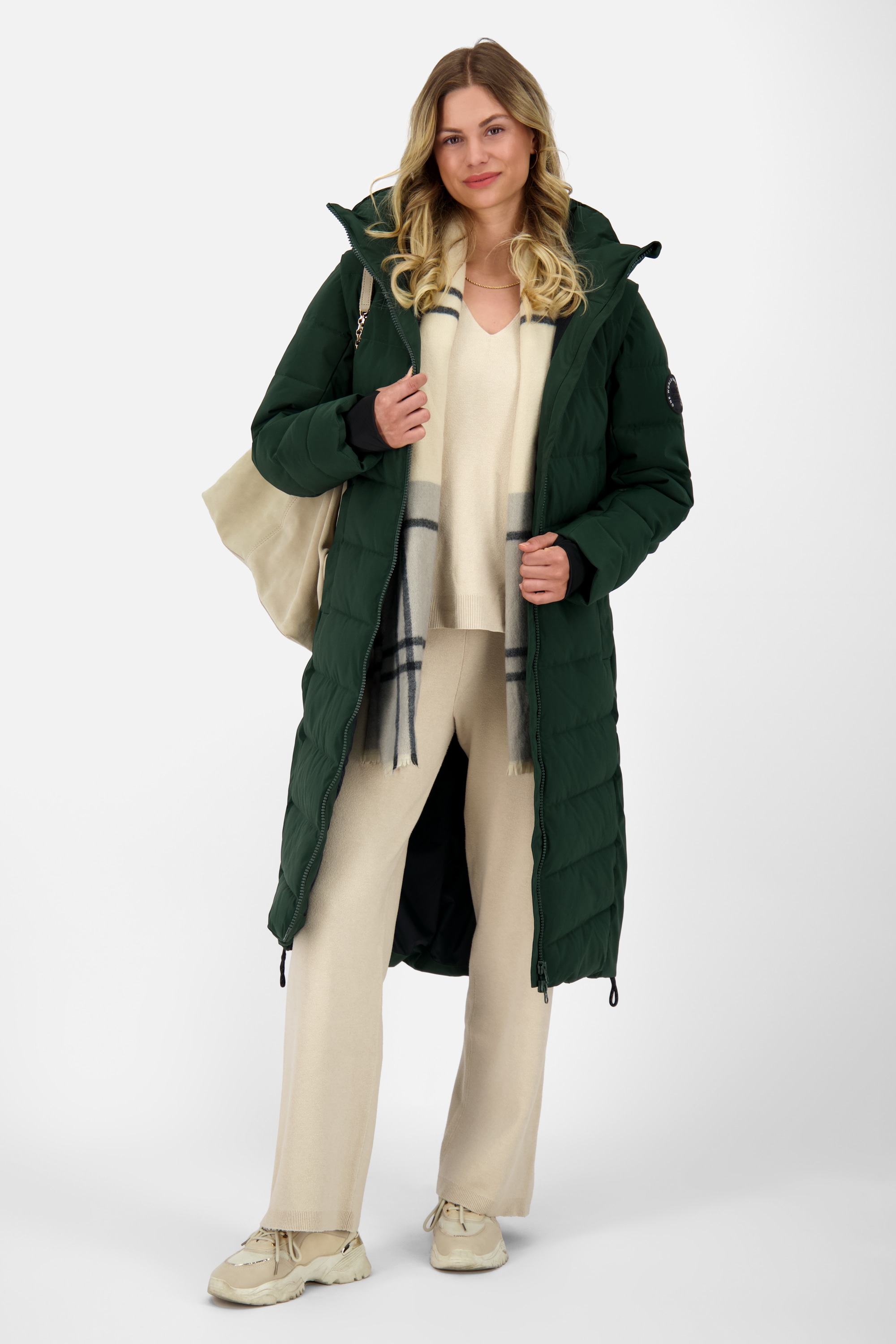 Alife & Kickin Steppjacke »Damen NellyAK A«, mit Kapuze, Mantel & Weste in einem, mit abnehmbaren Ärmeln in schmaler Passform