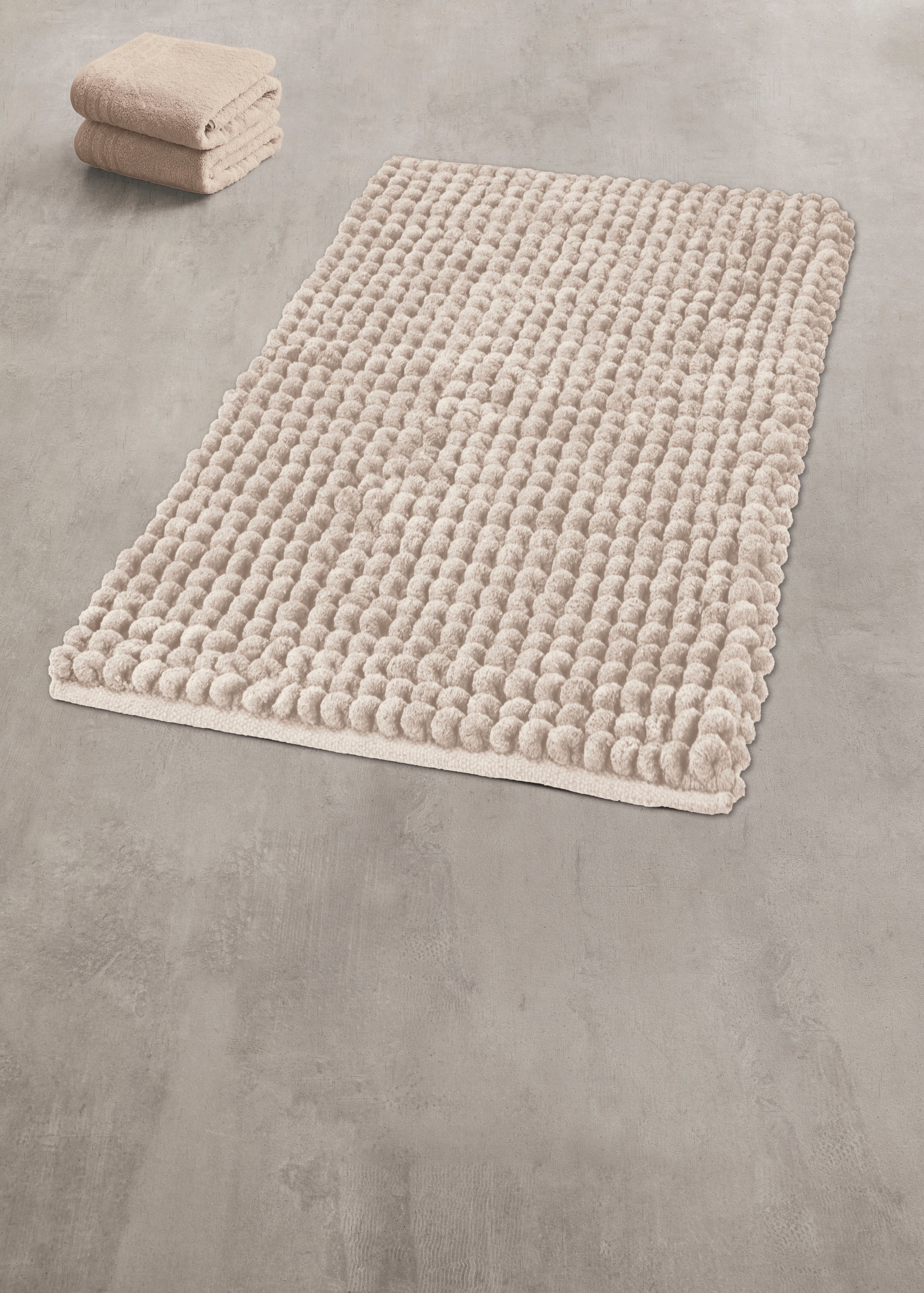 Kleine Wolke Badematte »Celine«, rutschhemmend beschichtet, fußbodenheizungsgeeignet, Badteppich, Uni Farben, waschbar