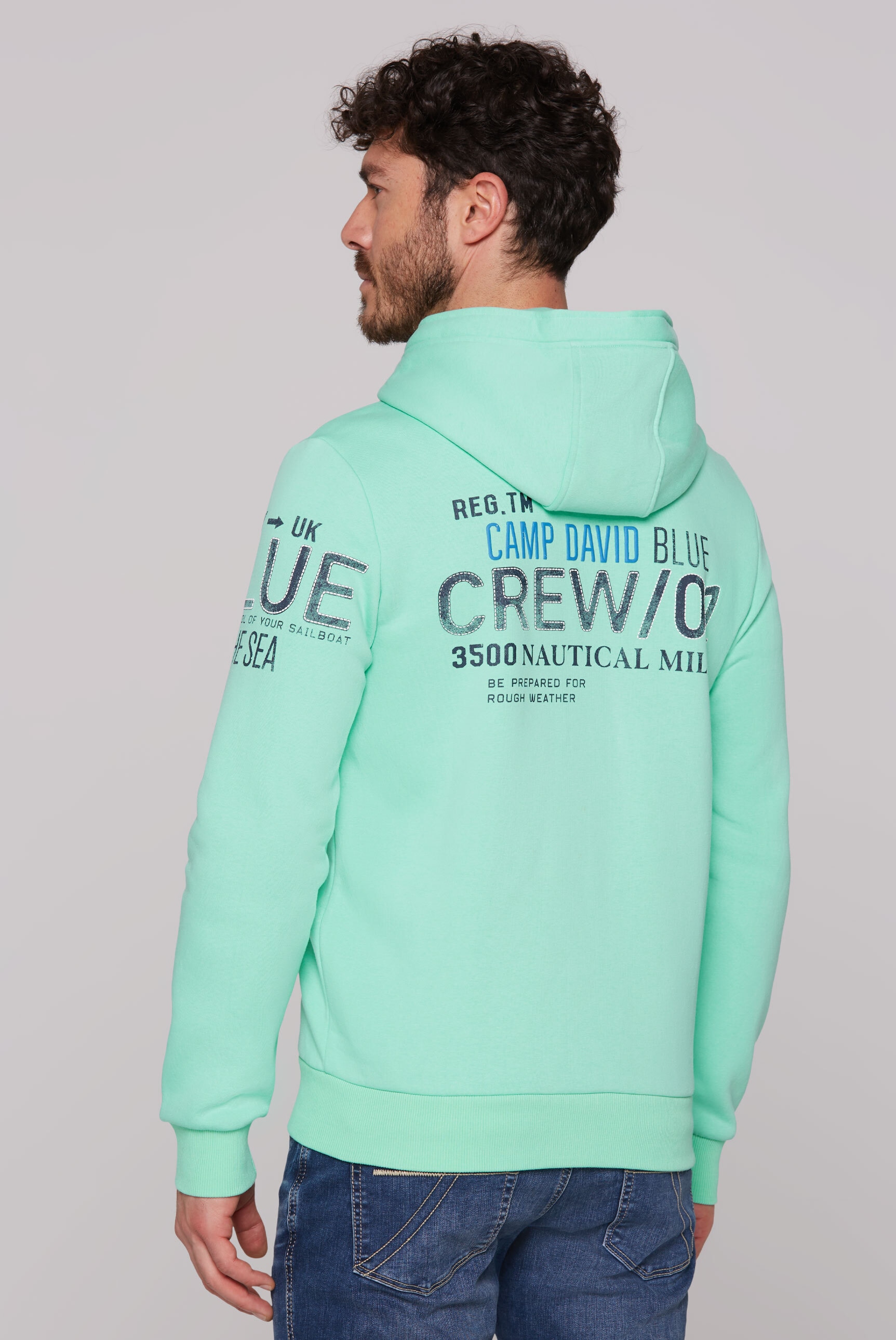 CAMP DAVID Kapuzensweatjacke, mit weicher Innenseite
