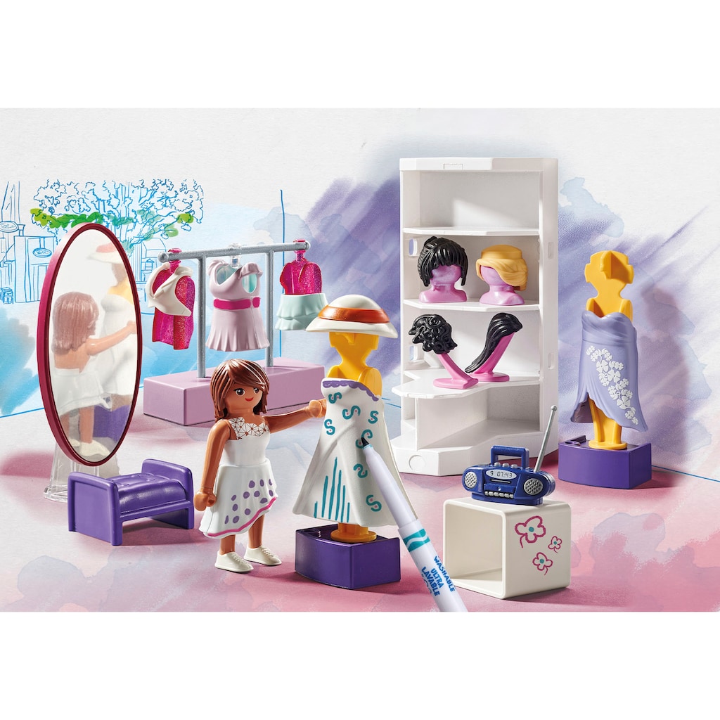 Playmobil® Konstruktions-Spielset »Fashion Design Set (71373), Color«, (45 St.)