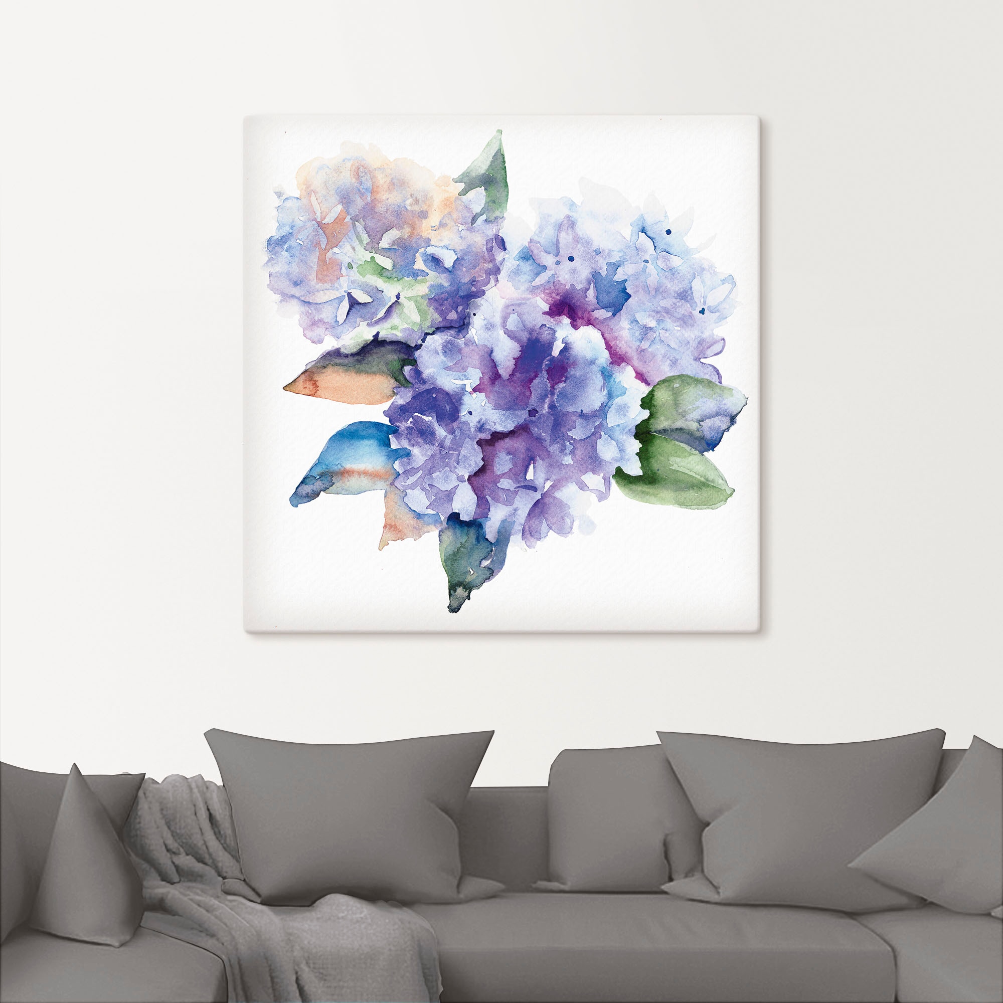Artland Wandbild »Hortensien«, Blumen, (1 St.), als Leinwandbild, Poster in verschied. Größen