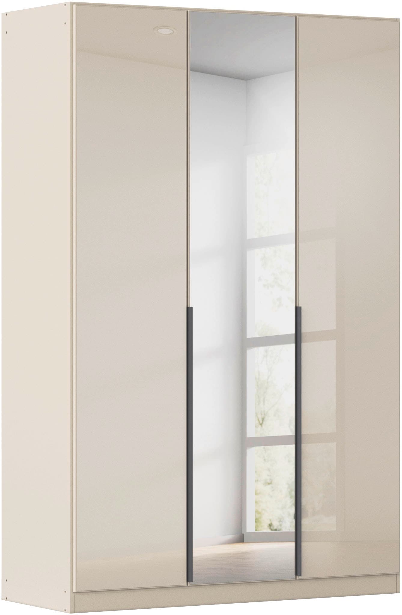 OTTO home Drehtürenschrank "Kleiderschrank Schrank Garderobe AGORDO mit Glasfront und Spiegel" in zwei Griff-Farben, Breiten 91-405 cm, durchdachte Innenausstattung, in 8 Breiten und 2 Höhen MADE IN GERMANY