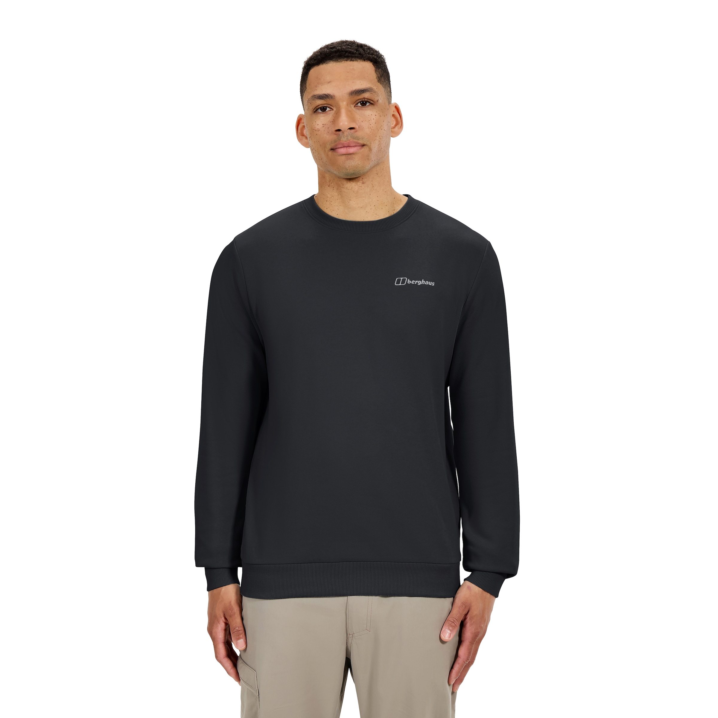 Berghaus Longsleeve "M LOGO CREW LIGHT" Langarm-Design, mit Rundhalsausschnitt, strapazierfähige Verarbeitung