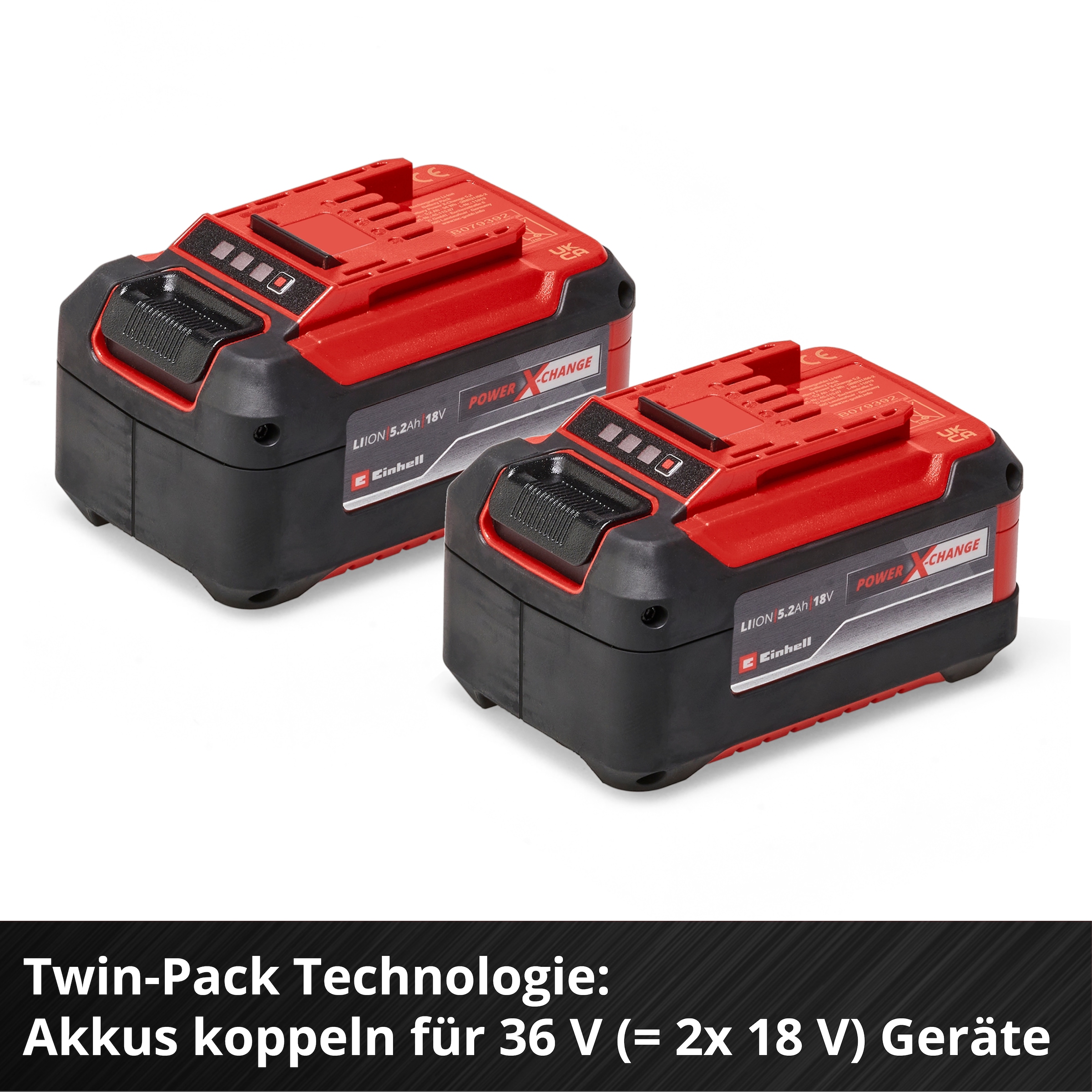 Einhell Akku »PXC-Starter-Kit 5,2Ah & 4A Fastcharger«, 18,0 V, inklusive Schnellladegerät