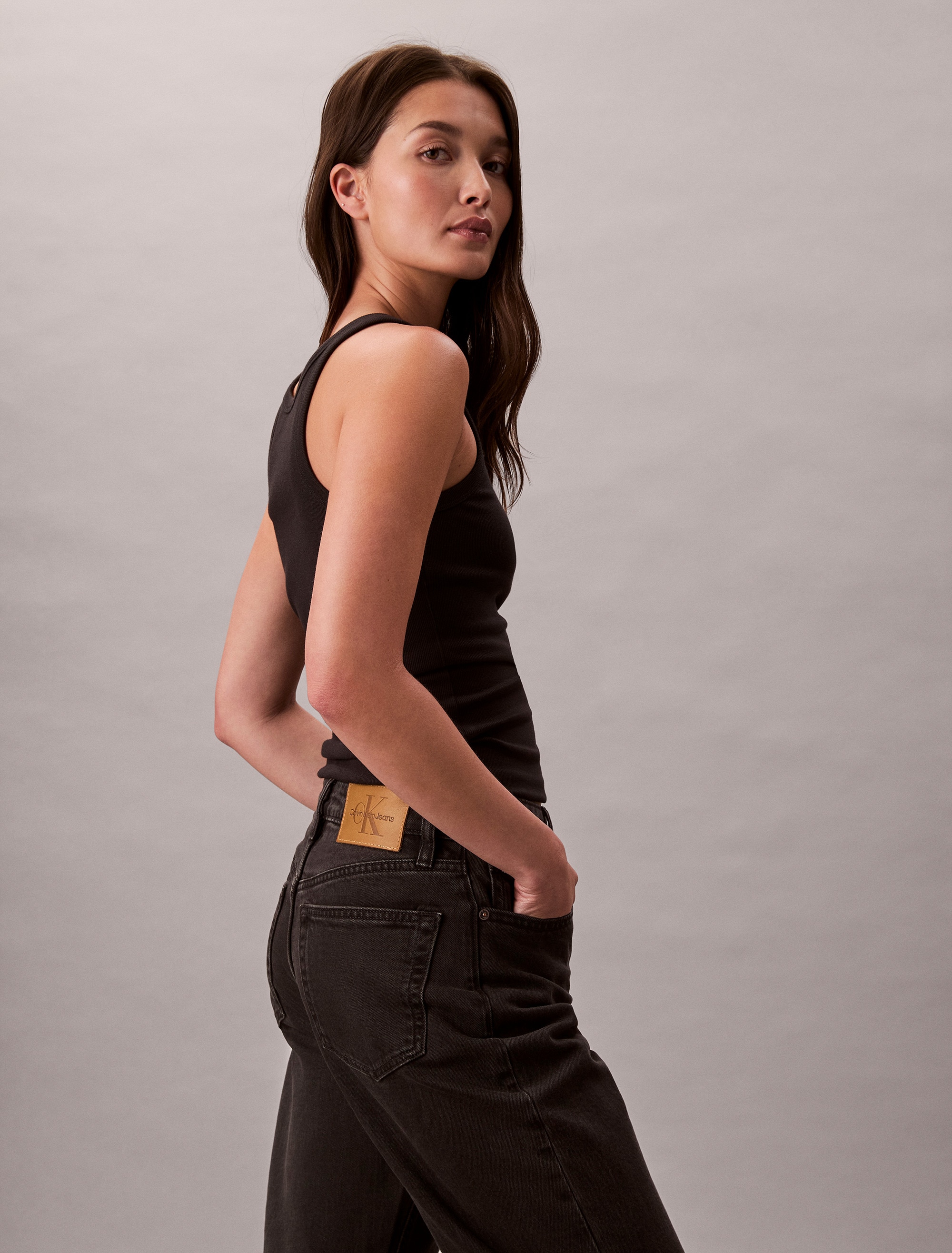 Calvin Klein Jeans Straight-Jeans »HGH RS STRGHT CK ESS«, Mit Gürtelschlaufen