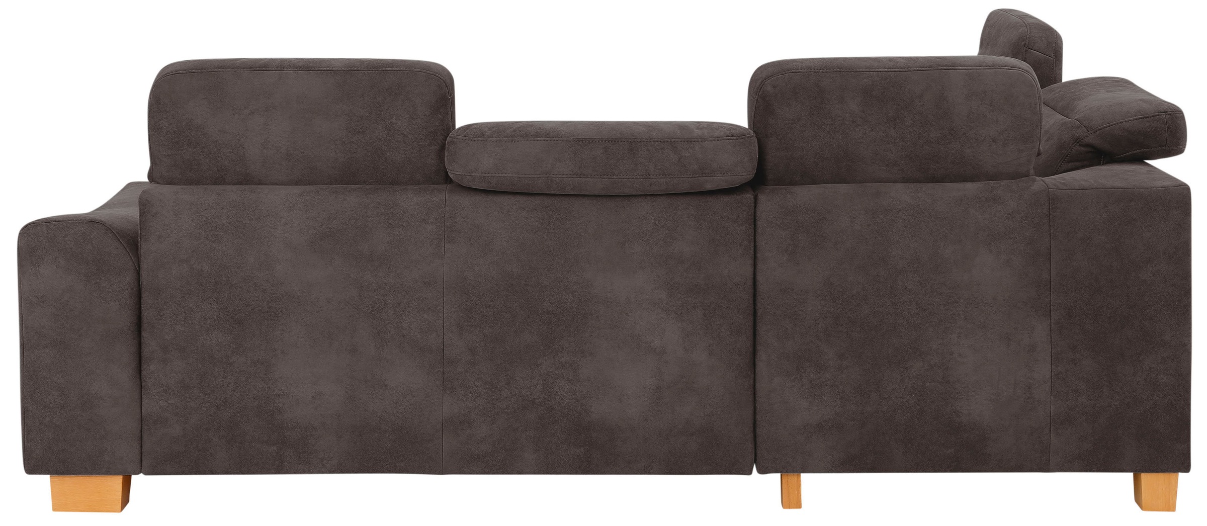 Ecksofa HOME AFFAIRE "Dundee L-Form", braun (mocca), B:263cm H:86cm T:219cm, Luxus-Microfaser Florence (100% Polyester), Sofas, Ecksofa, wahlweise mit Kopfteilverstellung und zusätzlich mit Bettfunktion 9