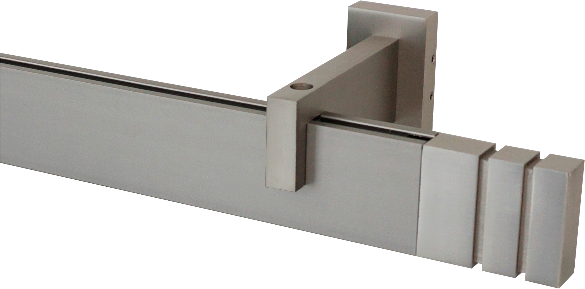 GARESA Gardinenstange "FLAT" 1 läufig-läufig Wunschmaßlänge Rechteckprofil, Wandmontage, perfekter Lauf, modern, verlängerbar