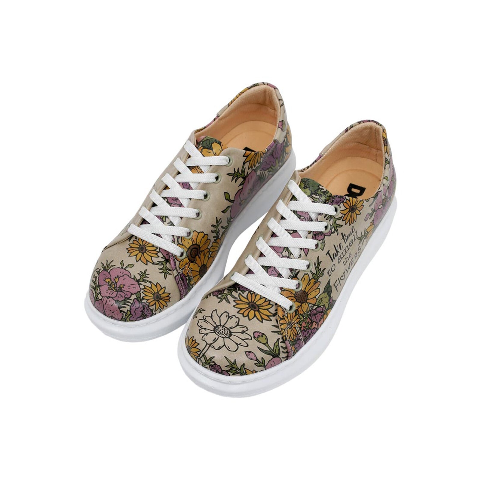 DOGO 1100000002199 "Myra Low-Top Sneaker Smell The Flowers Damen Sneaker" Handgefertigt