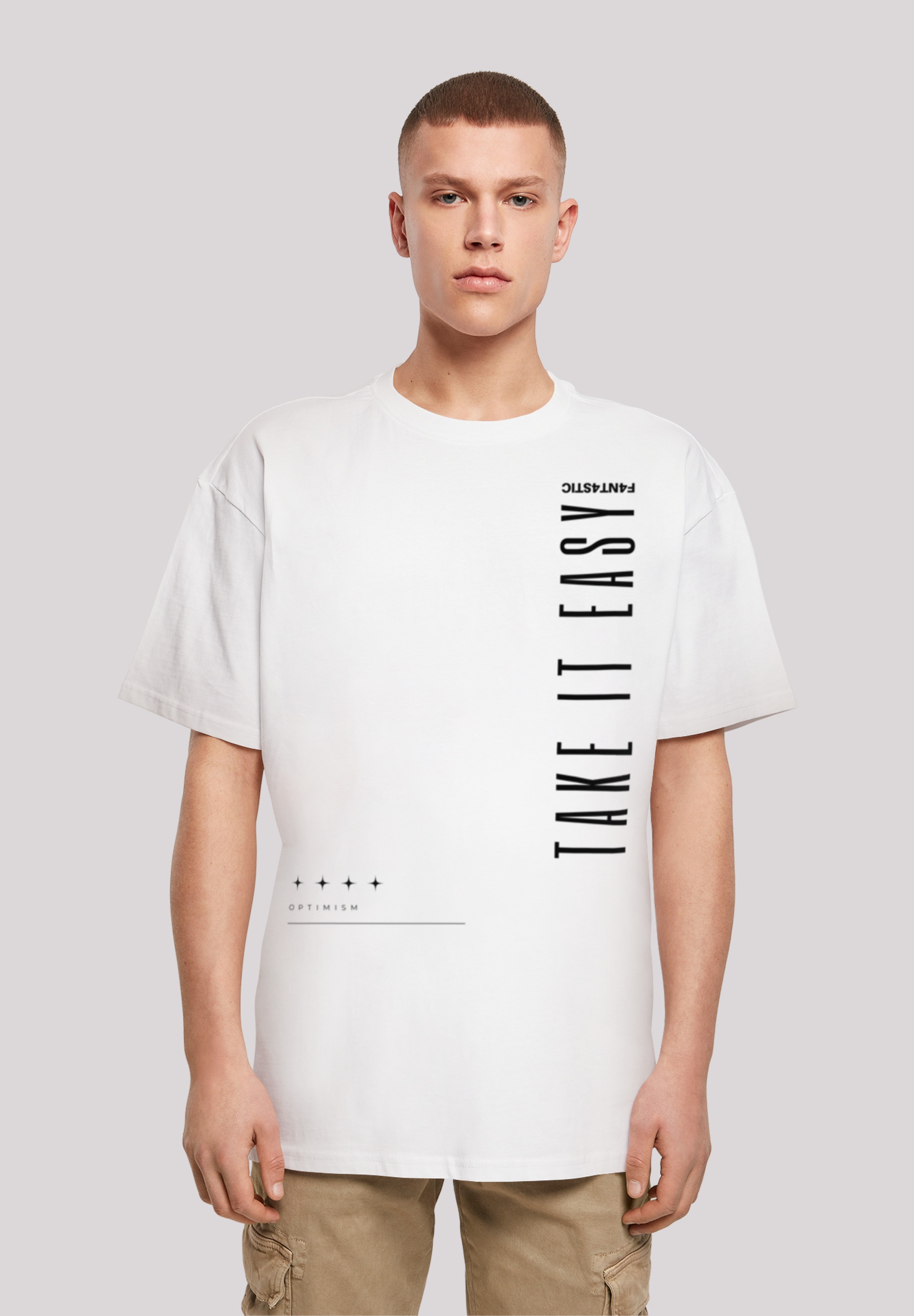 F4NT4STIC T-Shirt "Take It Easy OVERSIZE TEE", Print