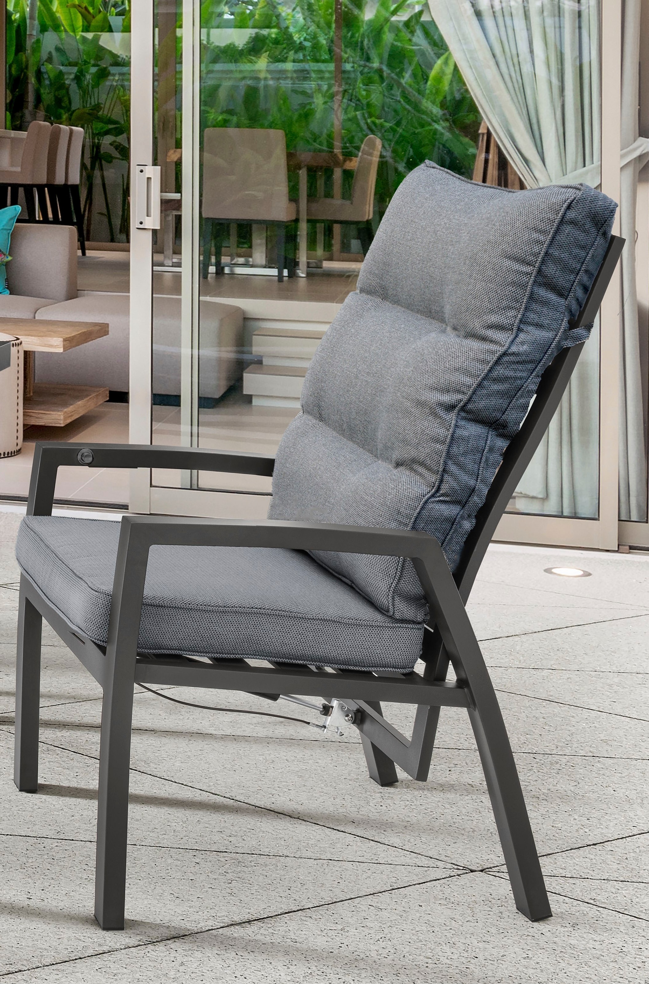 Destiny Garten-Essgruppe »GARDA IMOLA«, (9 tlg.), 4 Hochlehner inkl. Auflagen, 1 Ausziehtisch 165/215x100 cm